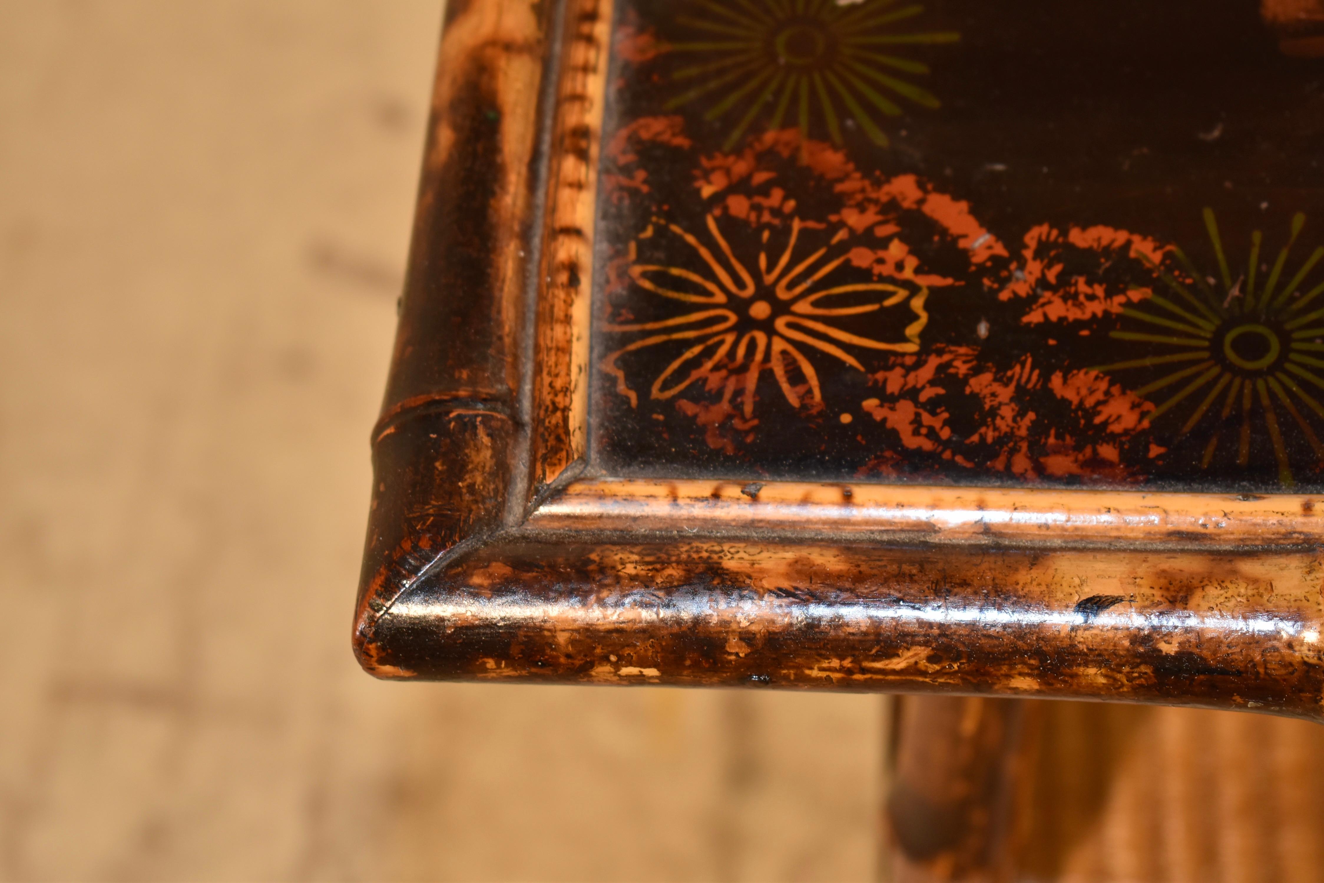 19th Century French Tortoise Bamboo Side Table 6