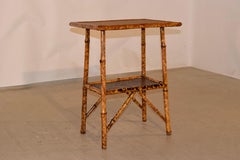 19th Century French Tortoise Bamboo Side Table