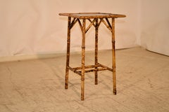 19th Century French Tortoise Bamboo Side Table
