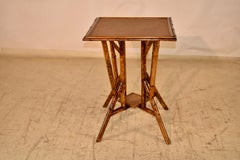 19th Century French Tortoise Bamboo Side Table