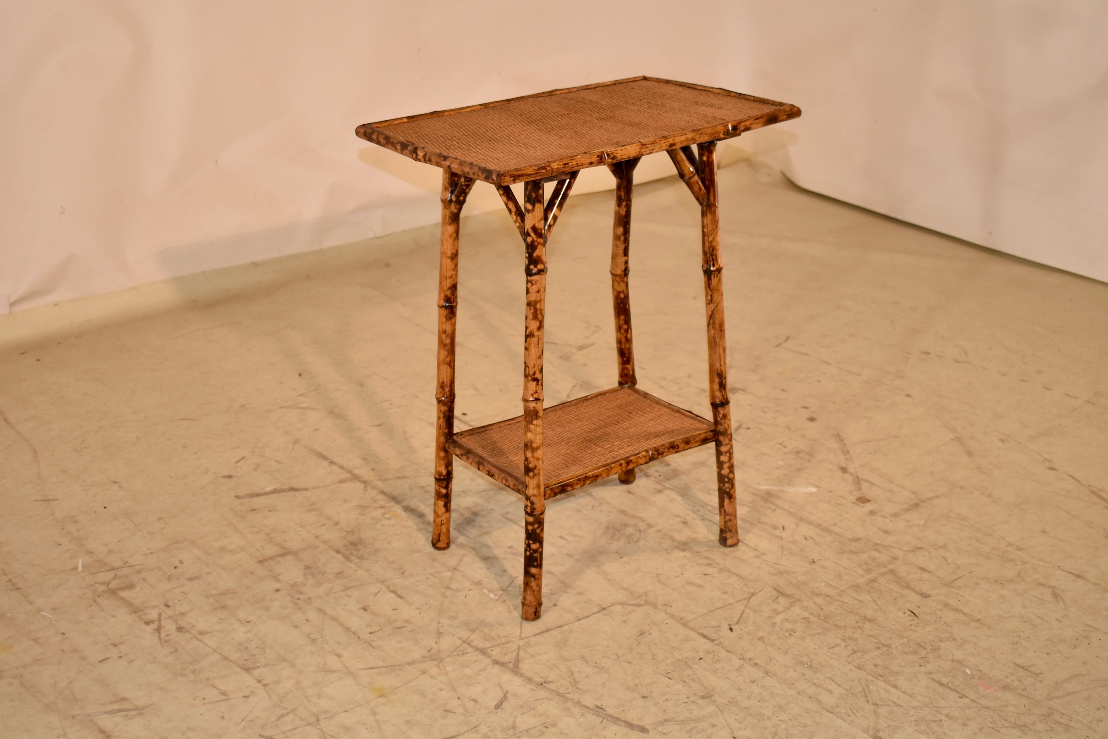 Art Nouveau 19th Century French Tortoise Bamboo Side Table
