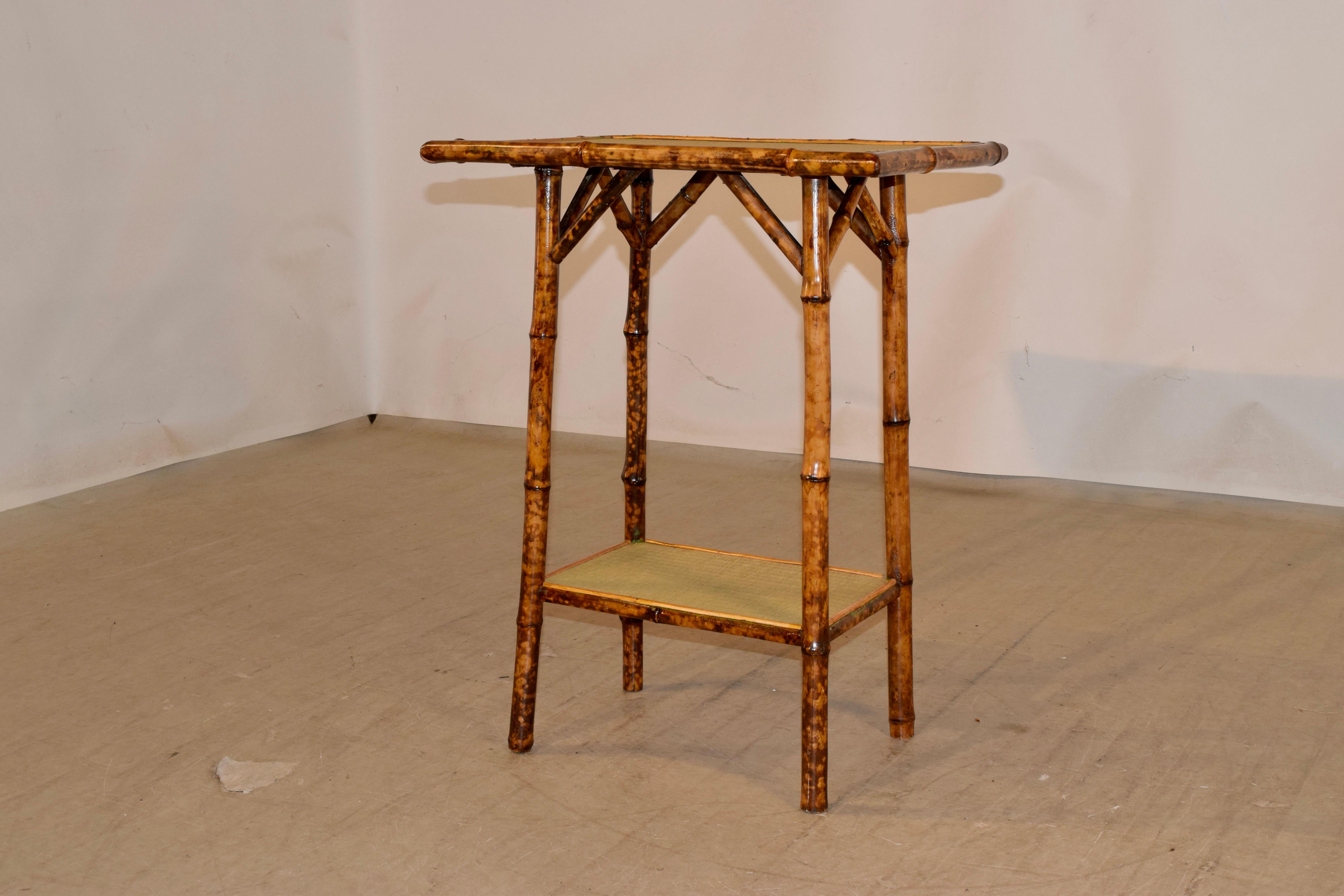 Art Nouveau 19th Century French Tortoise Bamboo Side Table