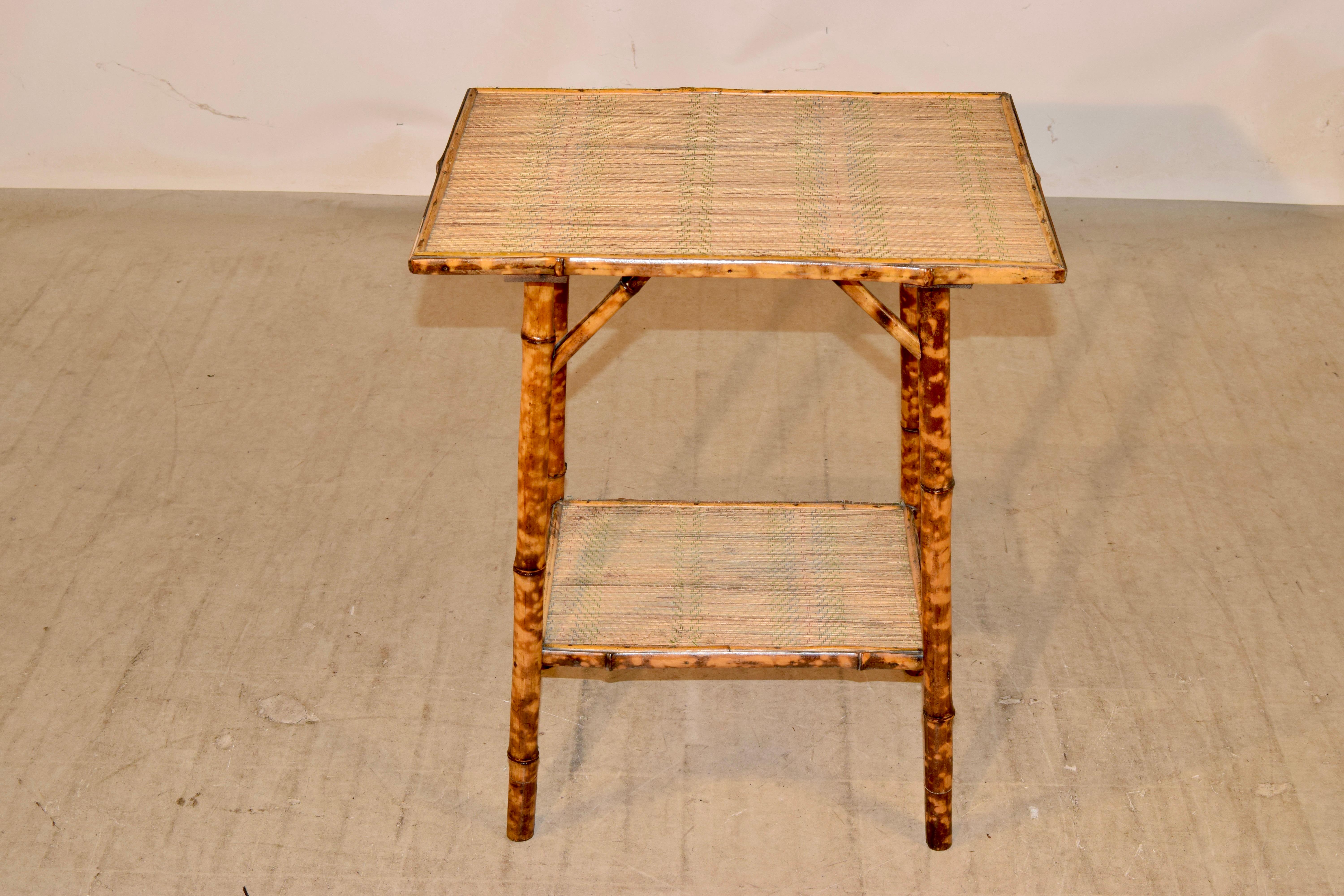 19th Century French Tortoise Bamboo Side Table In Good Condition In High Point, NC