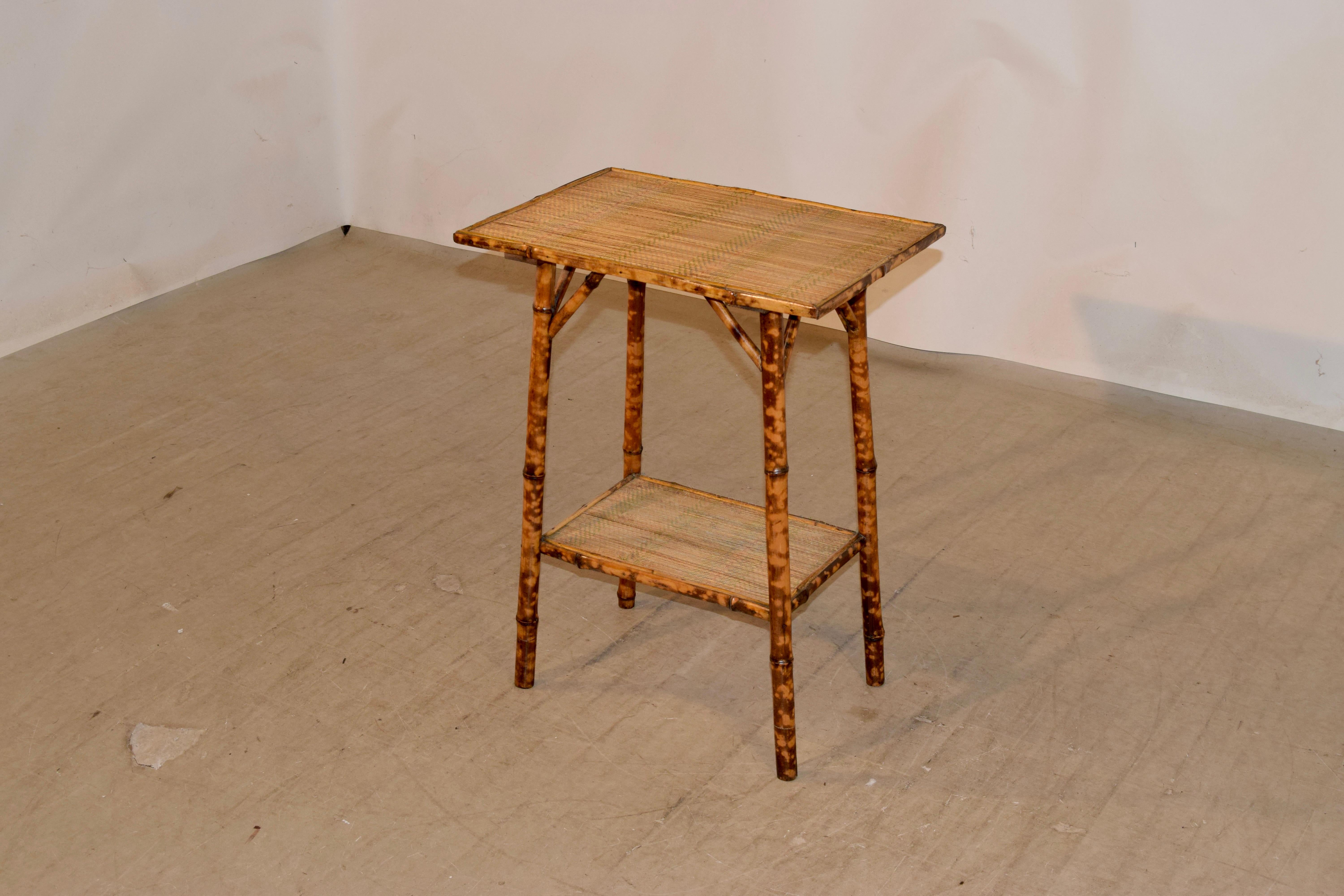 19th Century French Tortoise Bamboo Side Table 1