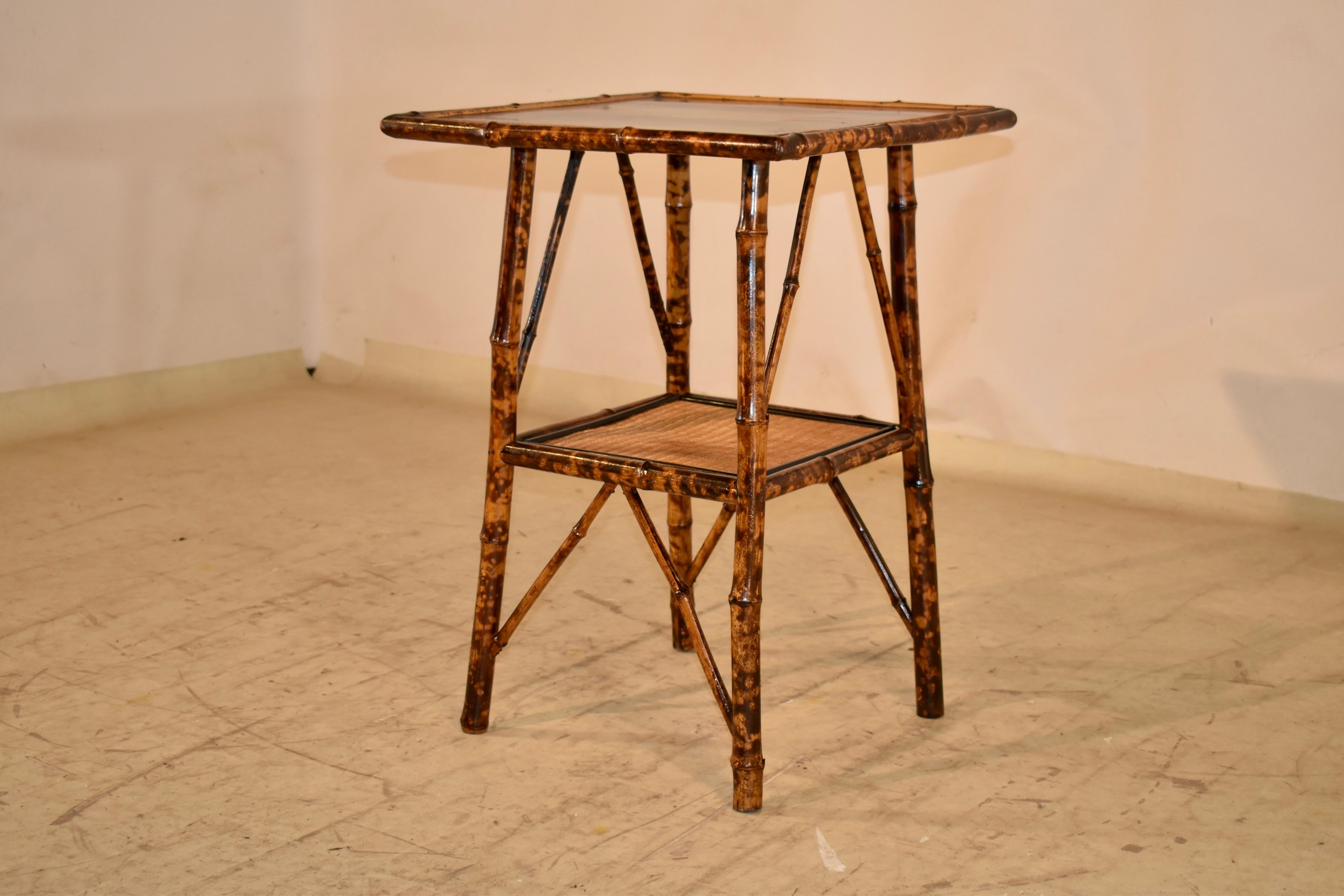 19th Century French Tortoise Bamboo Side Table 1