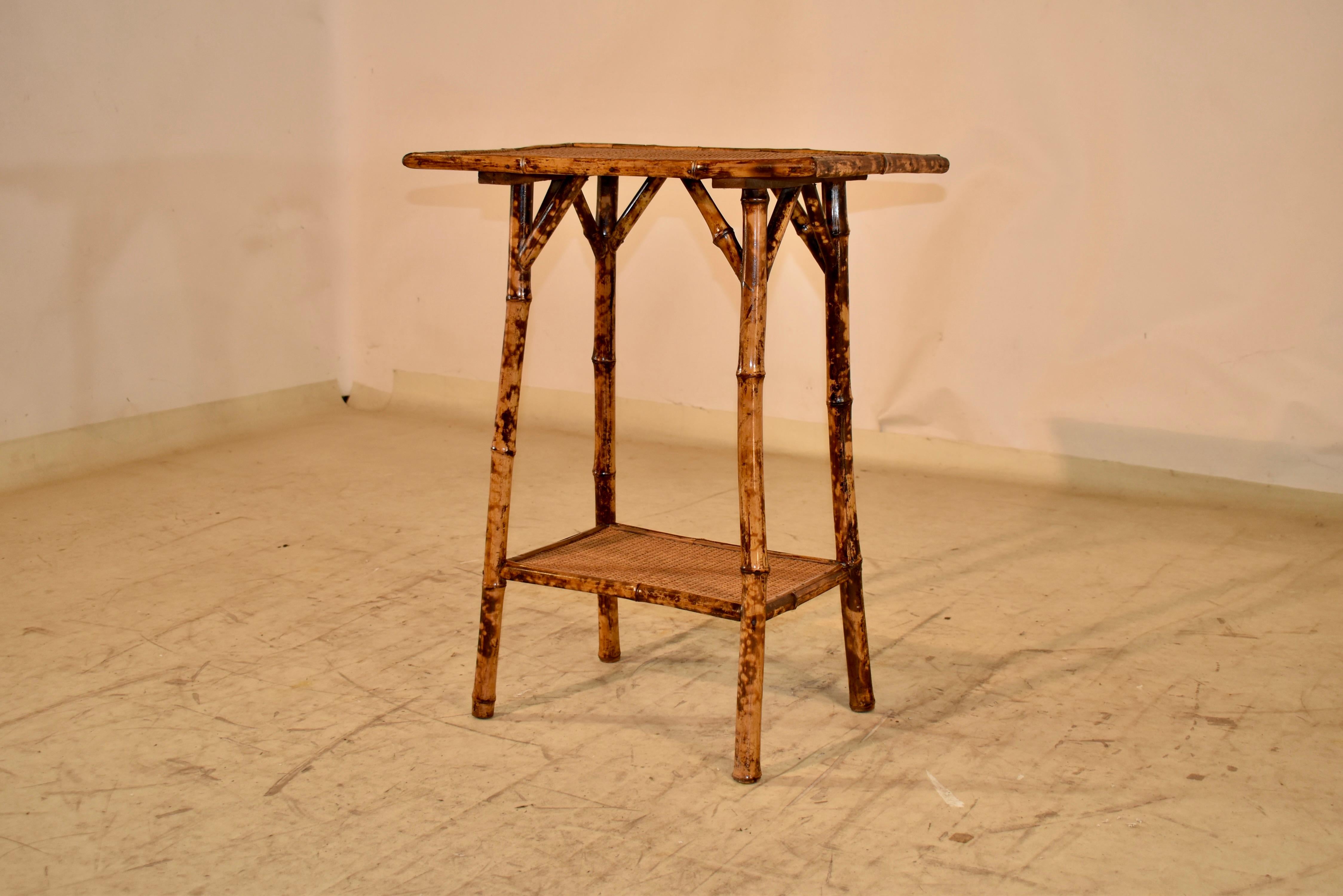 19th Century French Tortoise Bamboo Side Table 1
