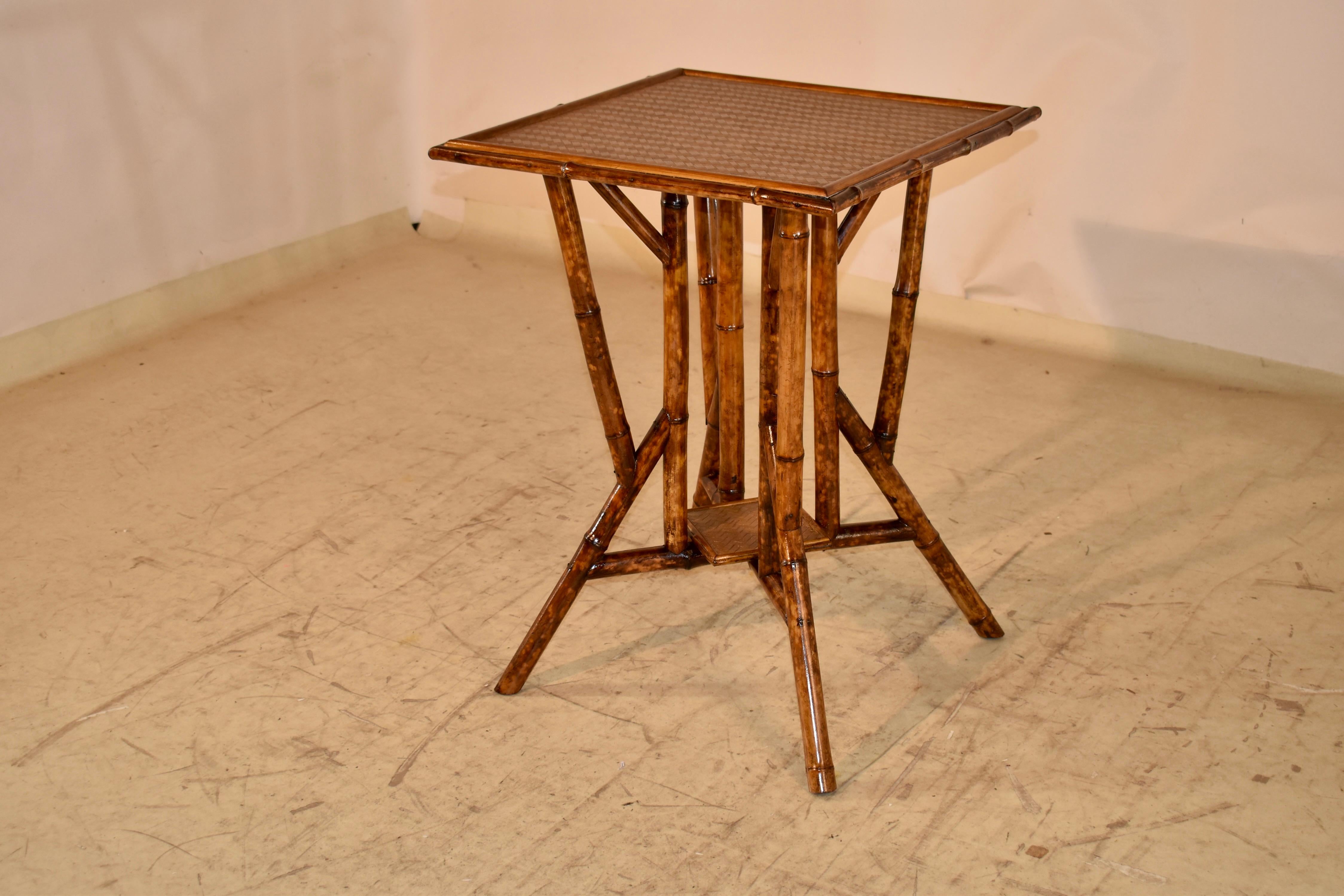 19th Century French Tortoise Bamboo Side Table For Sale 1