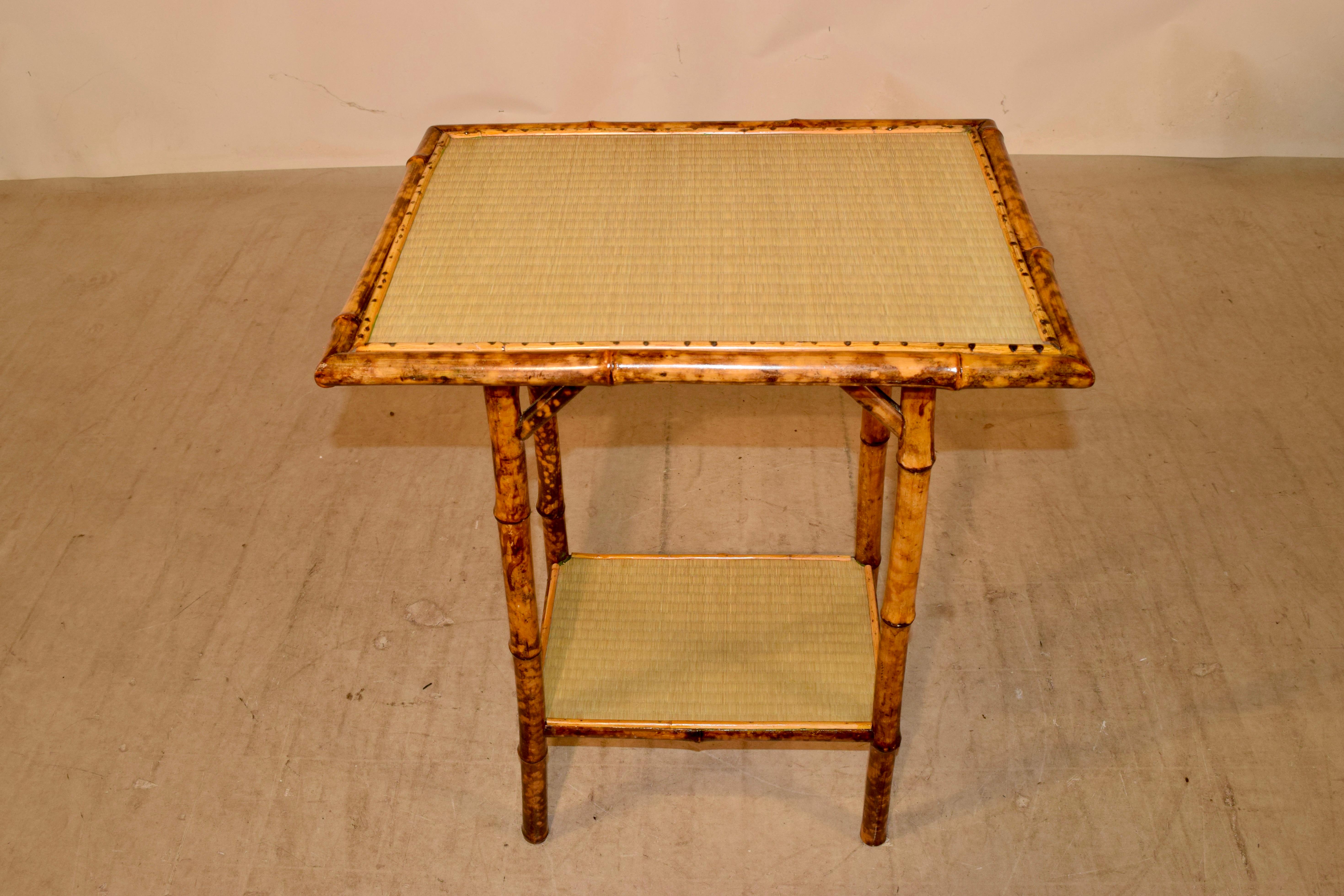 19th Century French Tortoise Bamboo Side Table 1