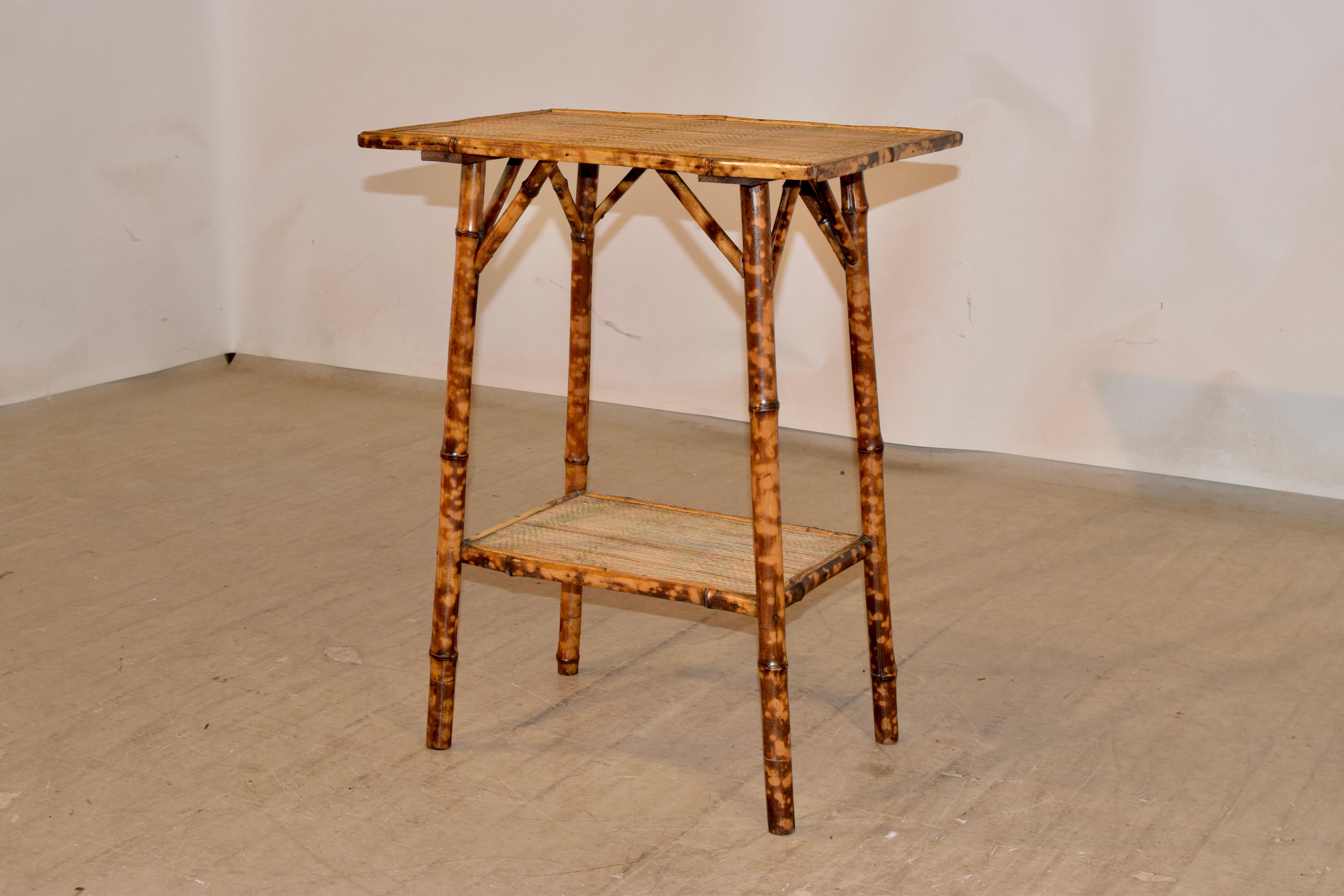 19th Century French Tortoise Bamboo Side Table 2