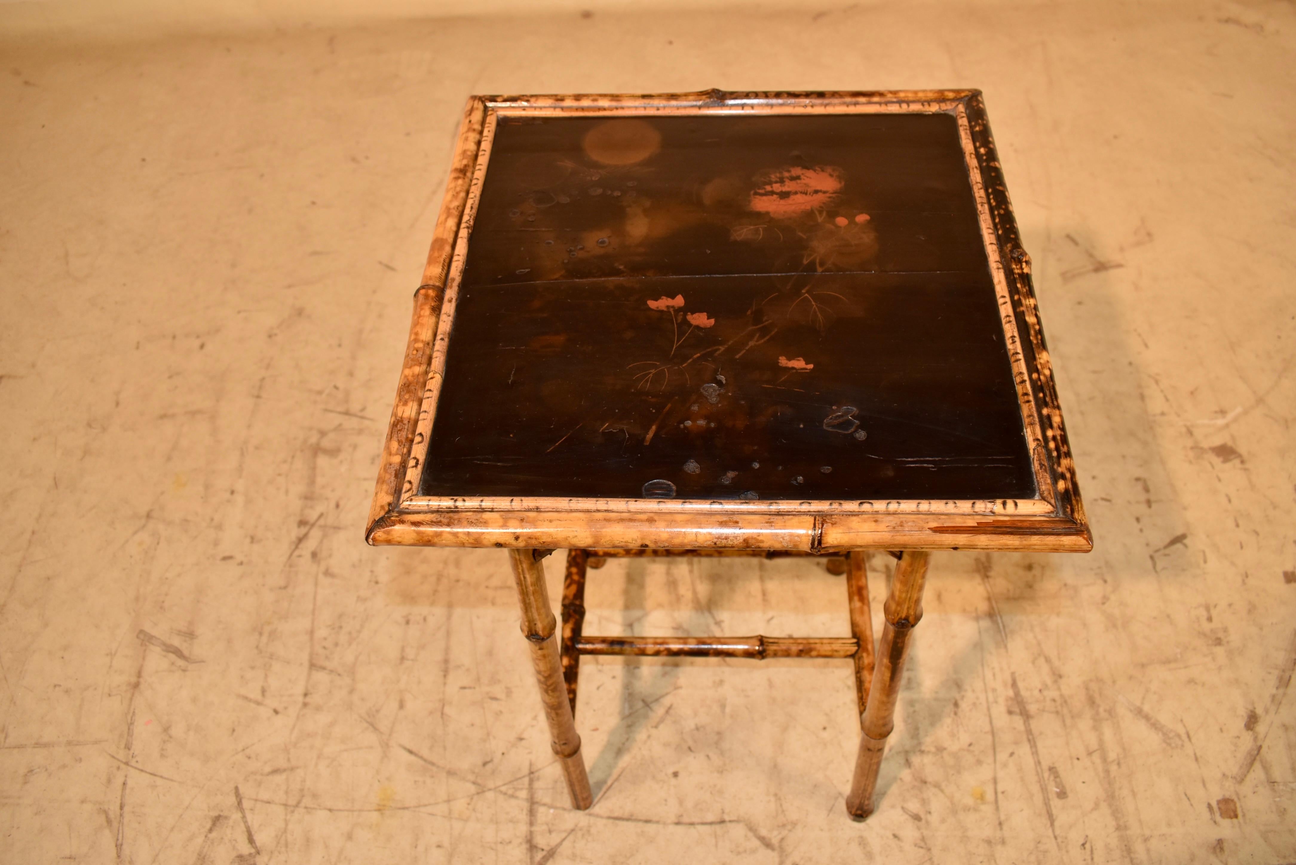 XIXe siècle Table d'appoint en bambou tortue du 19ème siècle en vente
