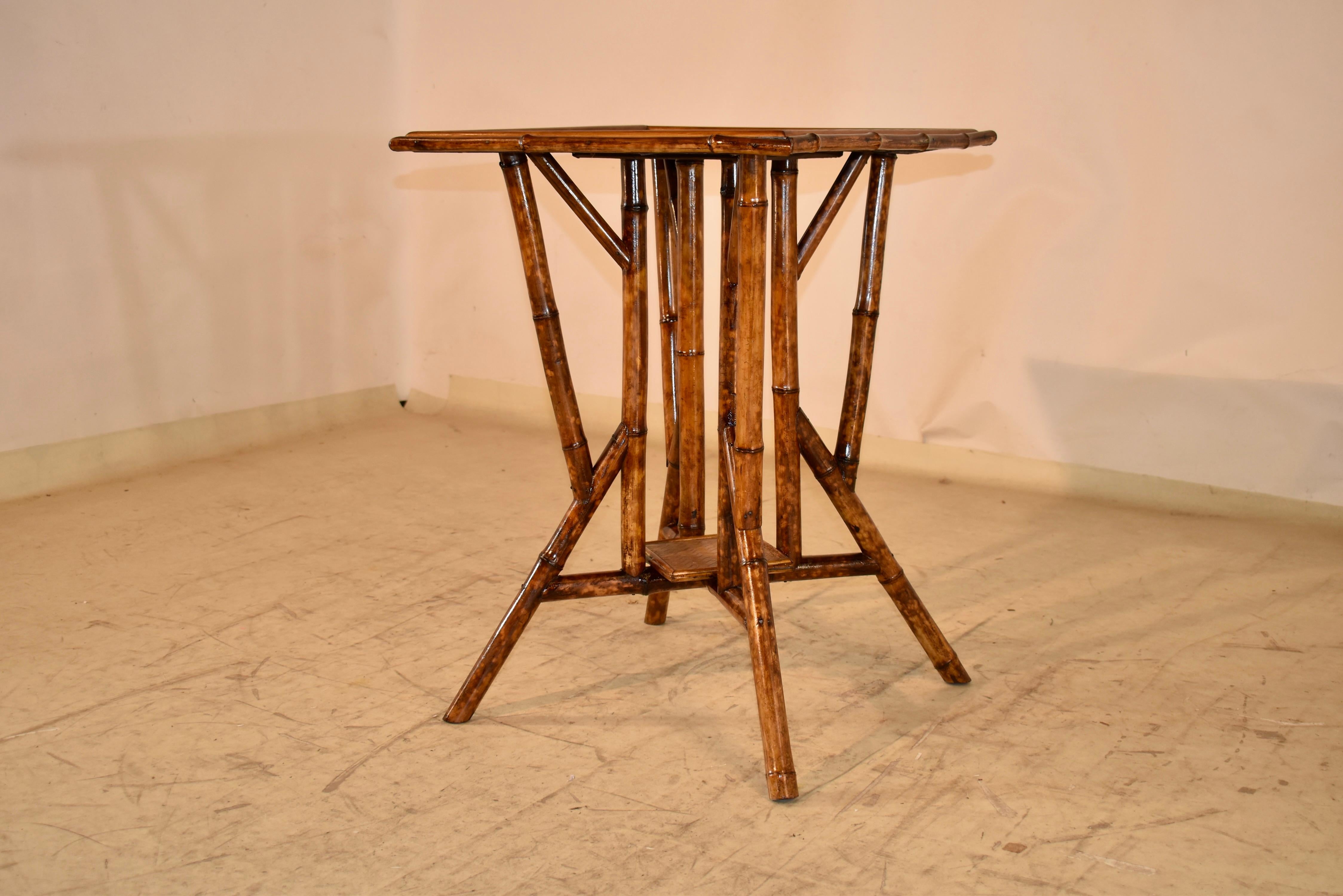 19th Century French Tortoise Bamboo Side Table For Sale 2