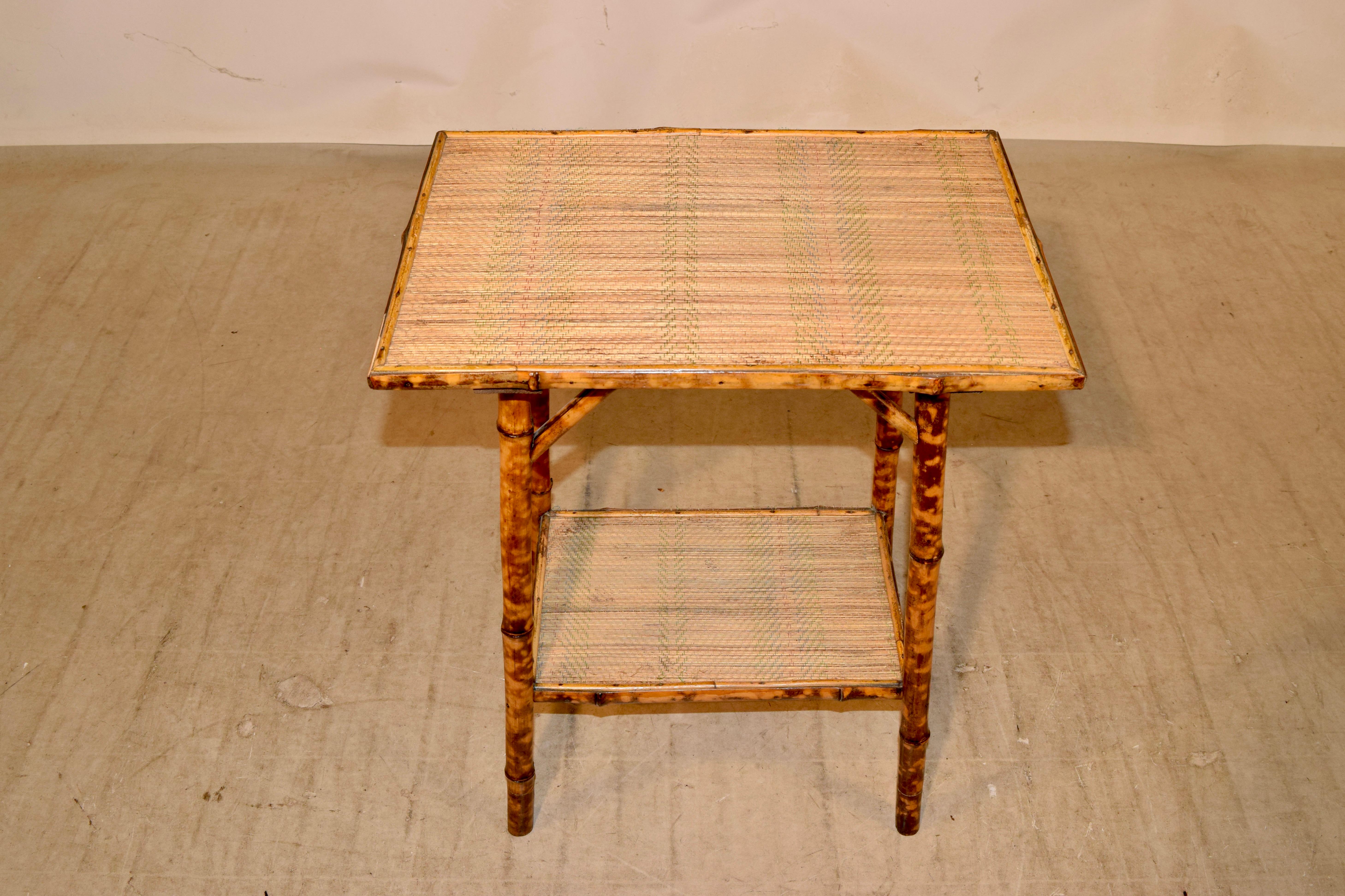 19th Century French Tortoise Bamboo Side Table 3