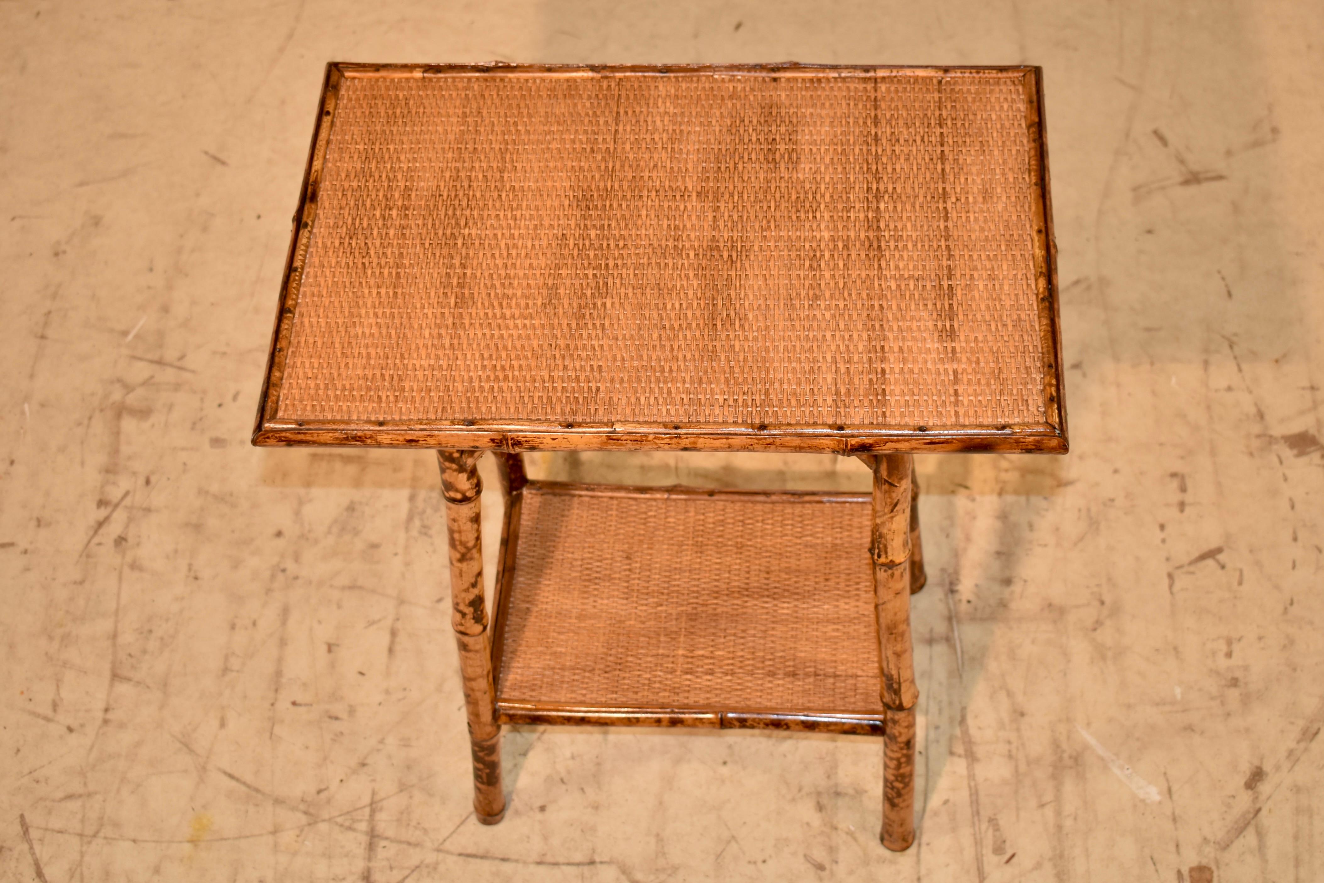 19th Century French Tortoise Bamboo Side Table 3
