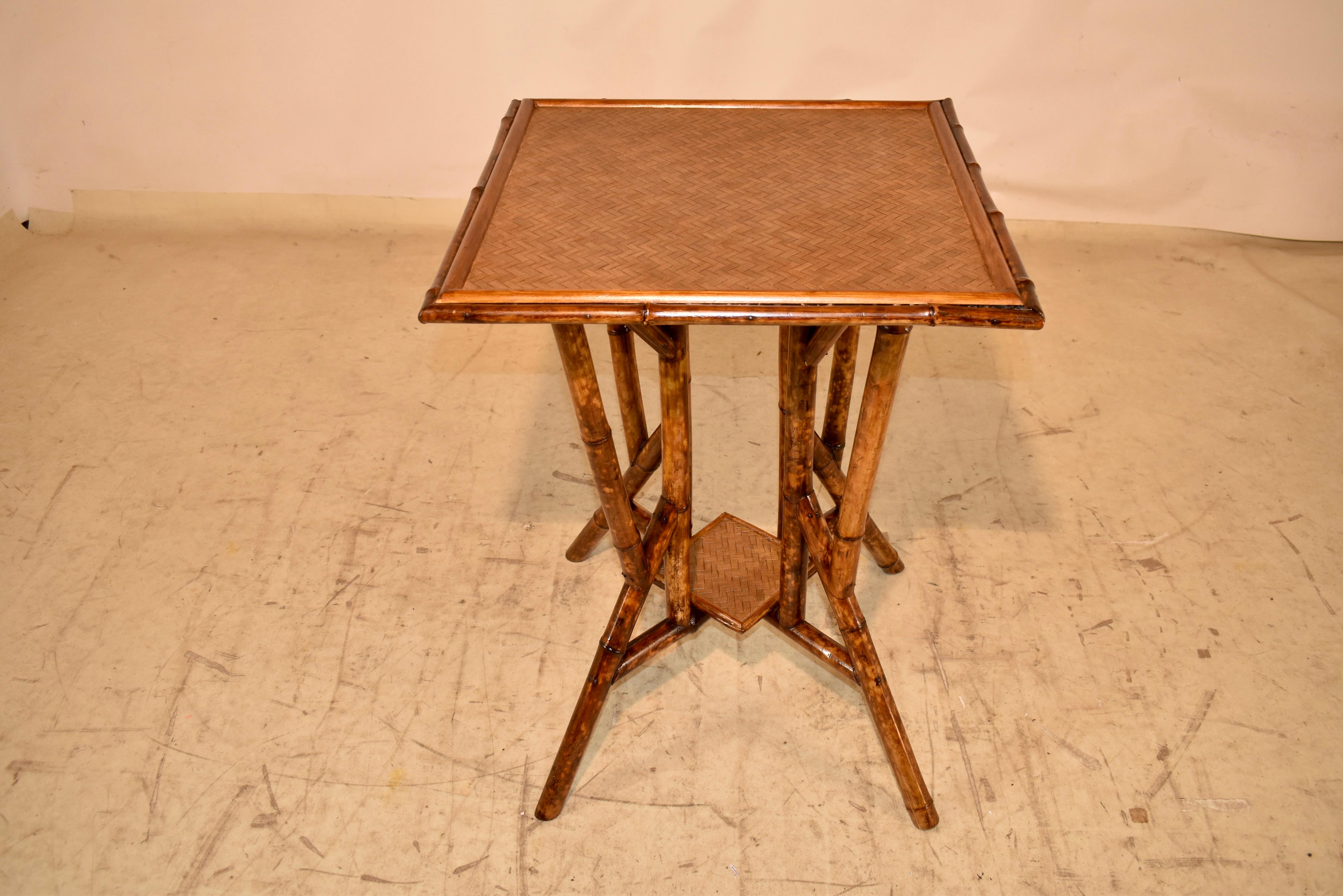 19th Century French Tortoise Bamboo Side Table For Sale 3