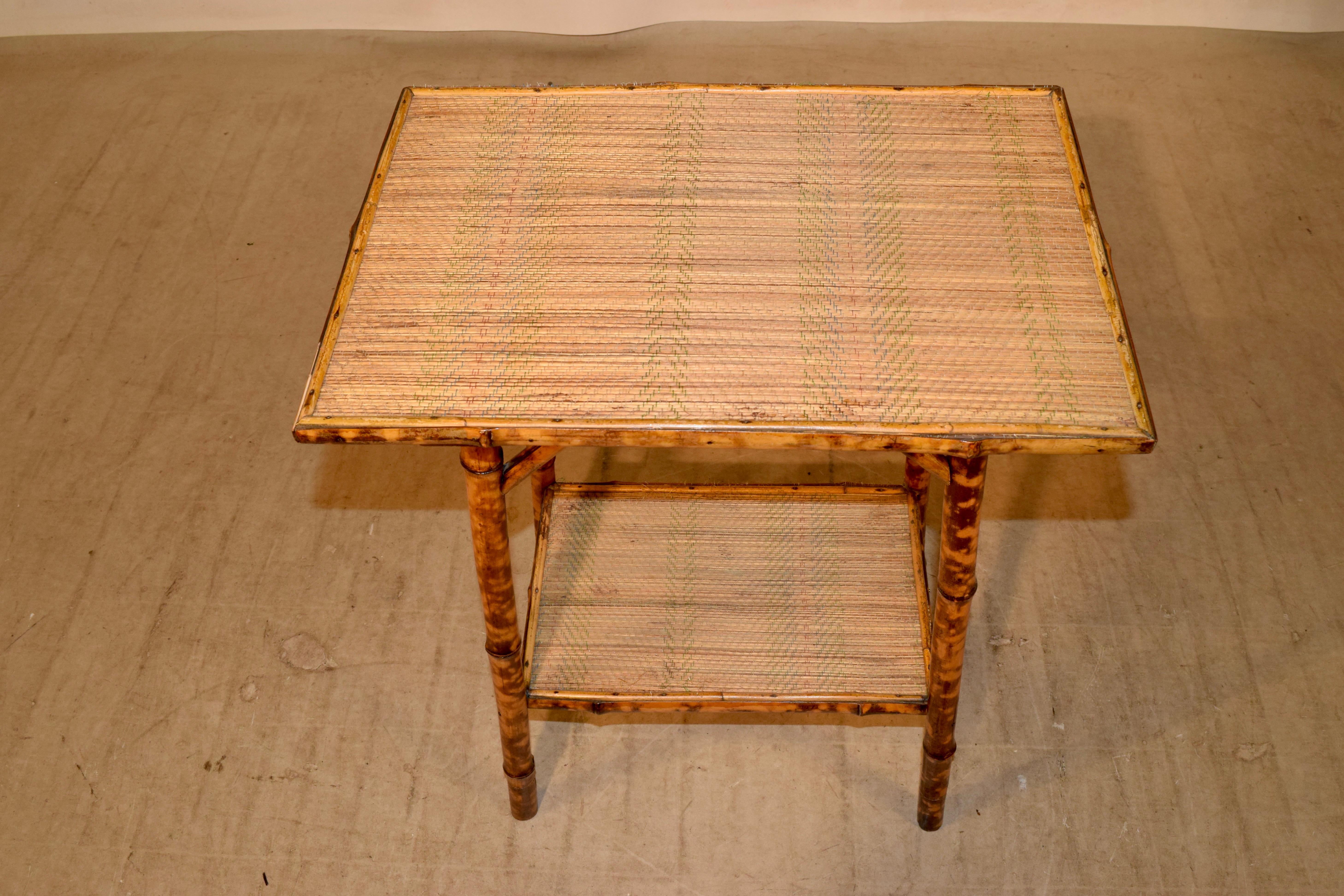19th Century French Tortoise Bamboo Side Table 4