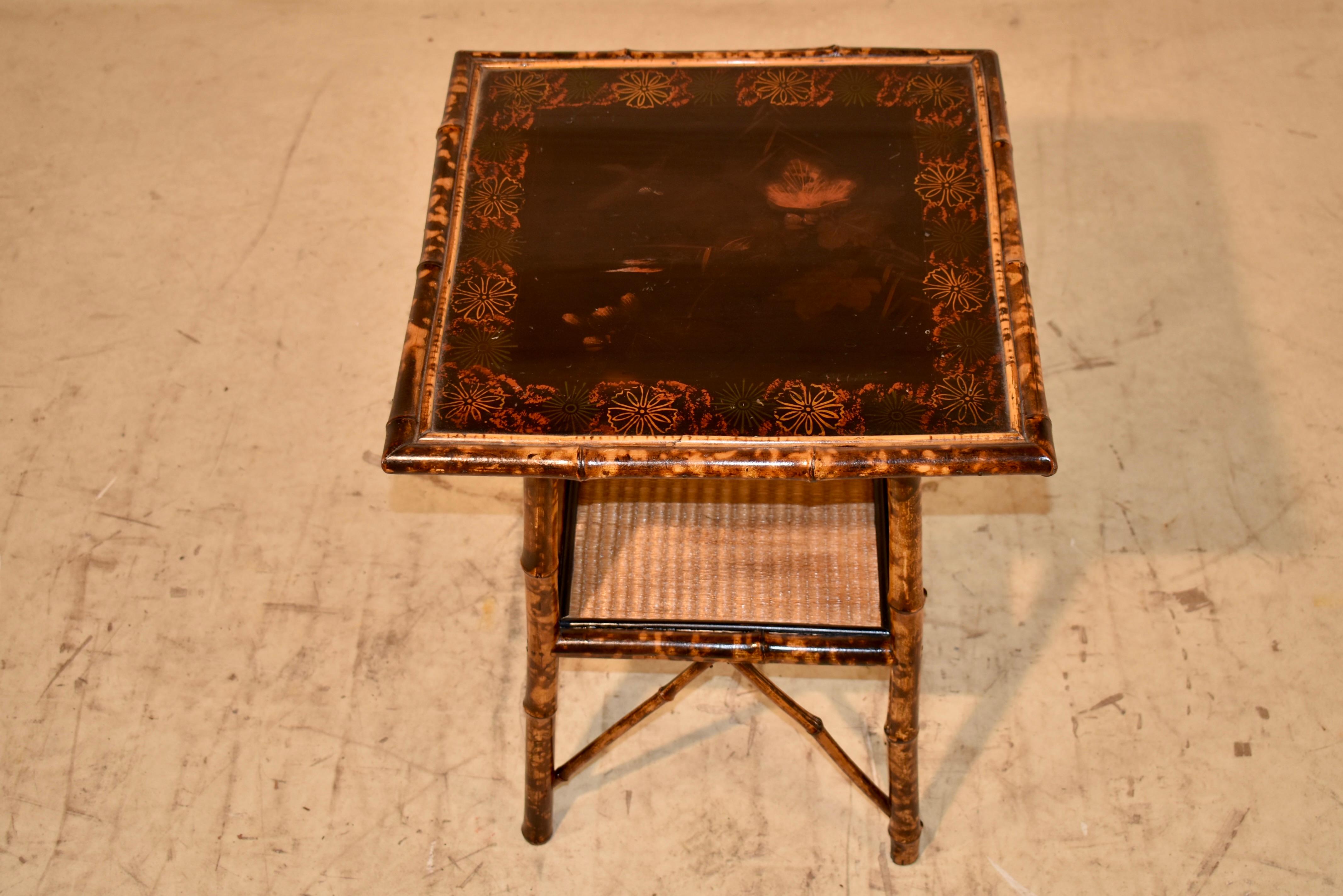 19th Century French Tortoise Bamboo Side Table 4
