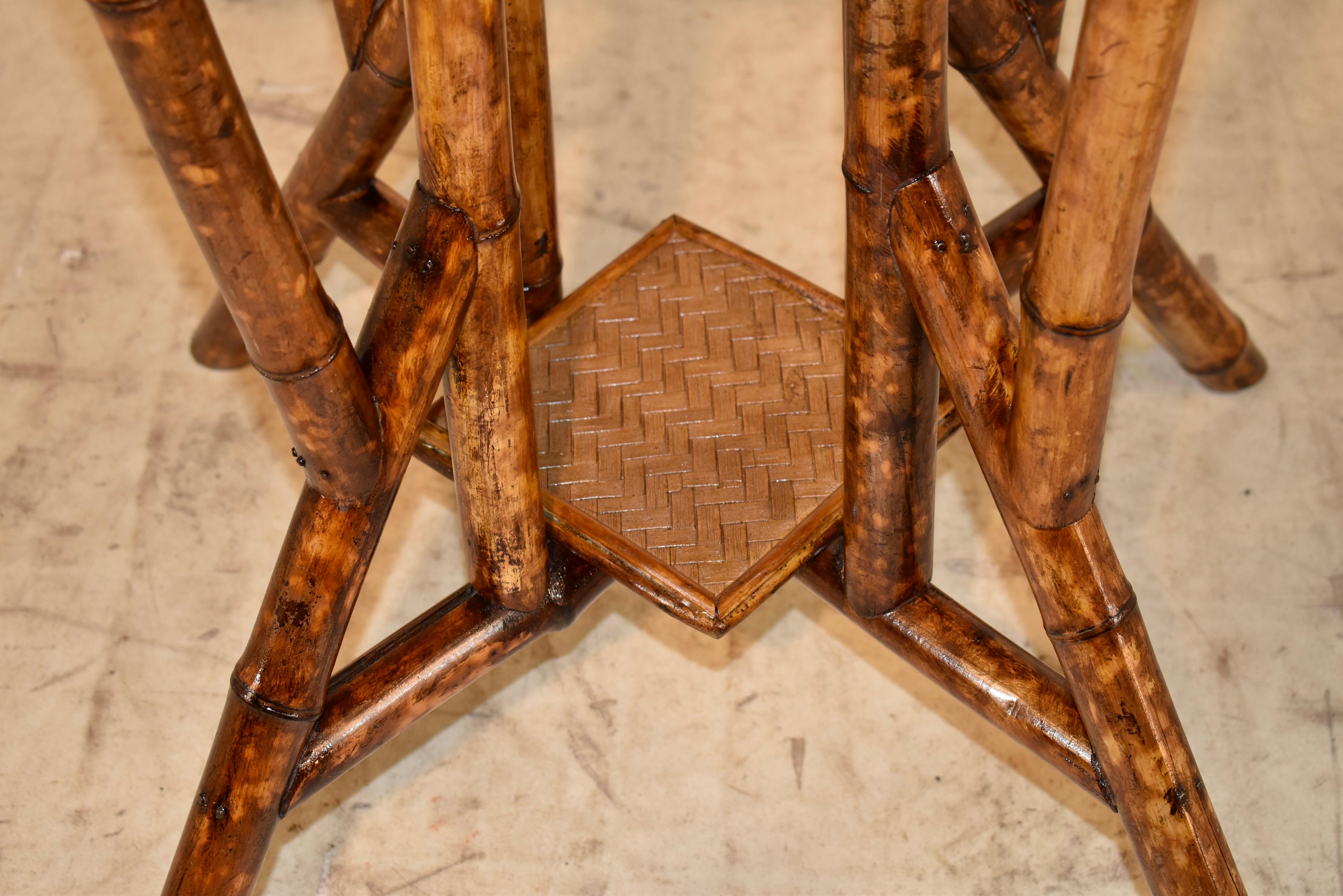 19th Century French Tortoise Bamboo Side Table For Sale 5