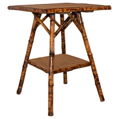 19th Century French Tortoise Bamboo Side Table