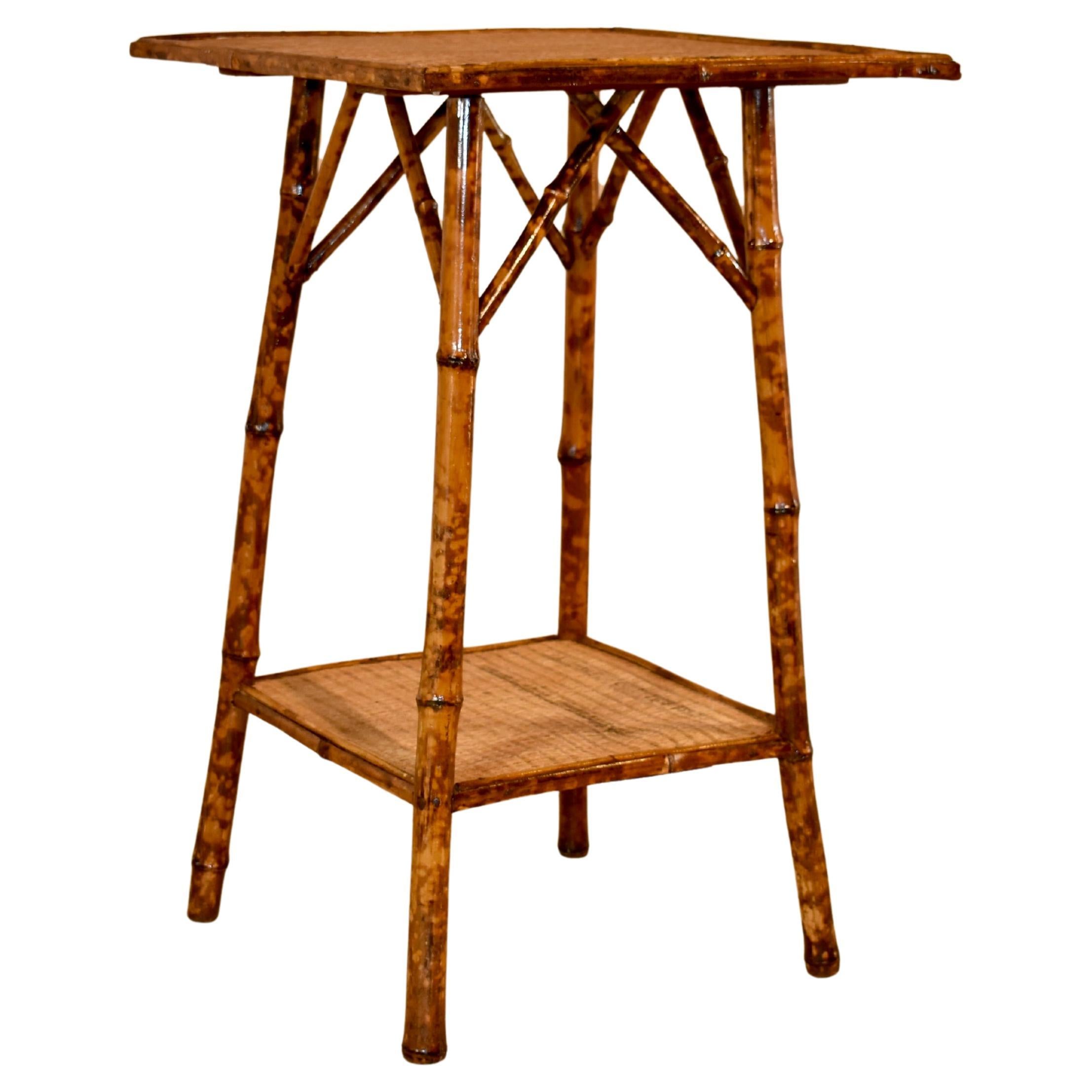19th Century French Tortoise Bamboo Side Table