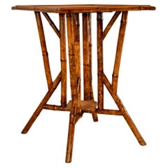 19th Century French Tortoise Bamboo Side Table