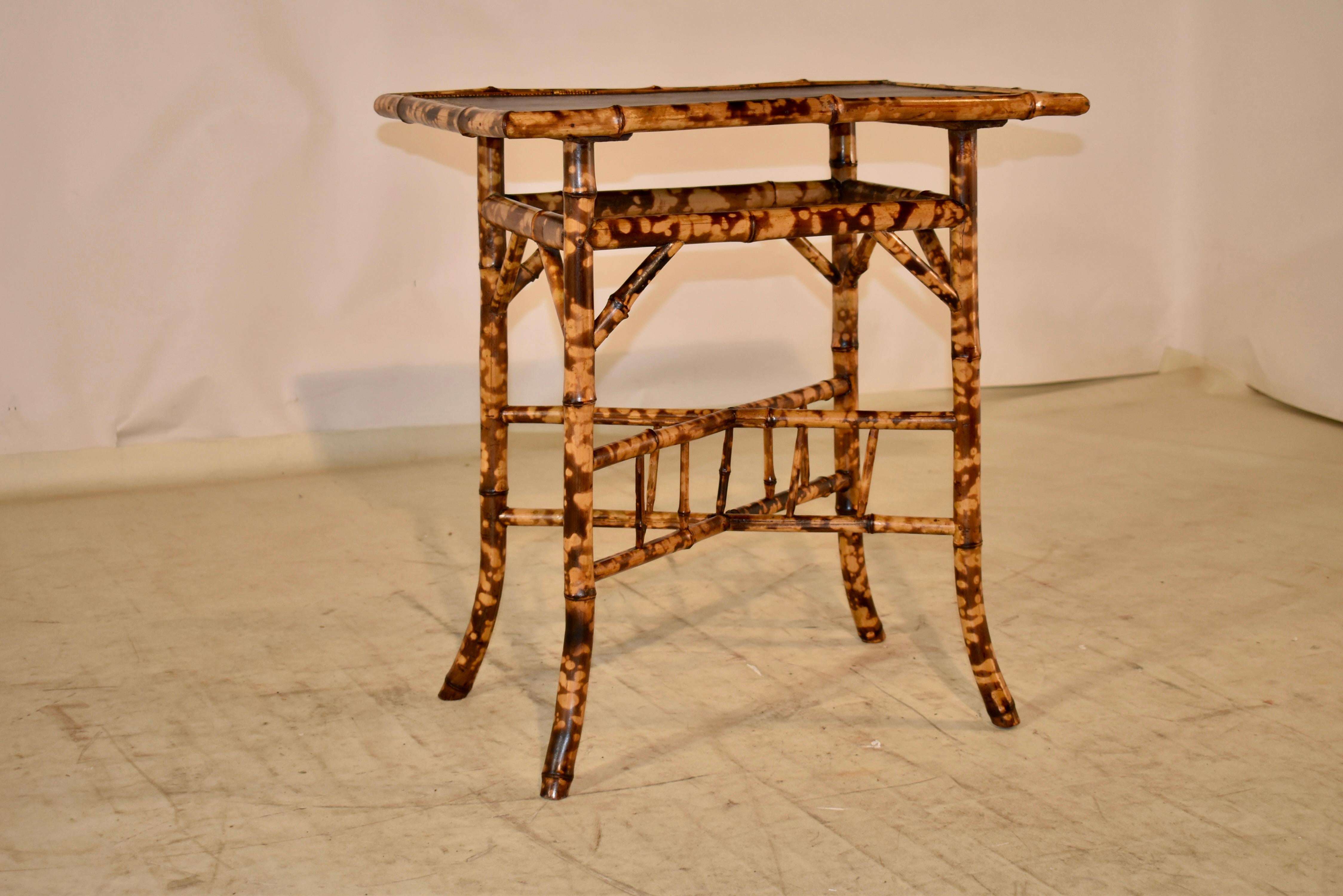 Art Nouveau 19th Century French Tortoise Bamboo Table