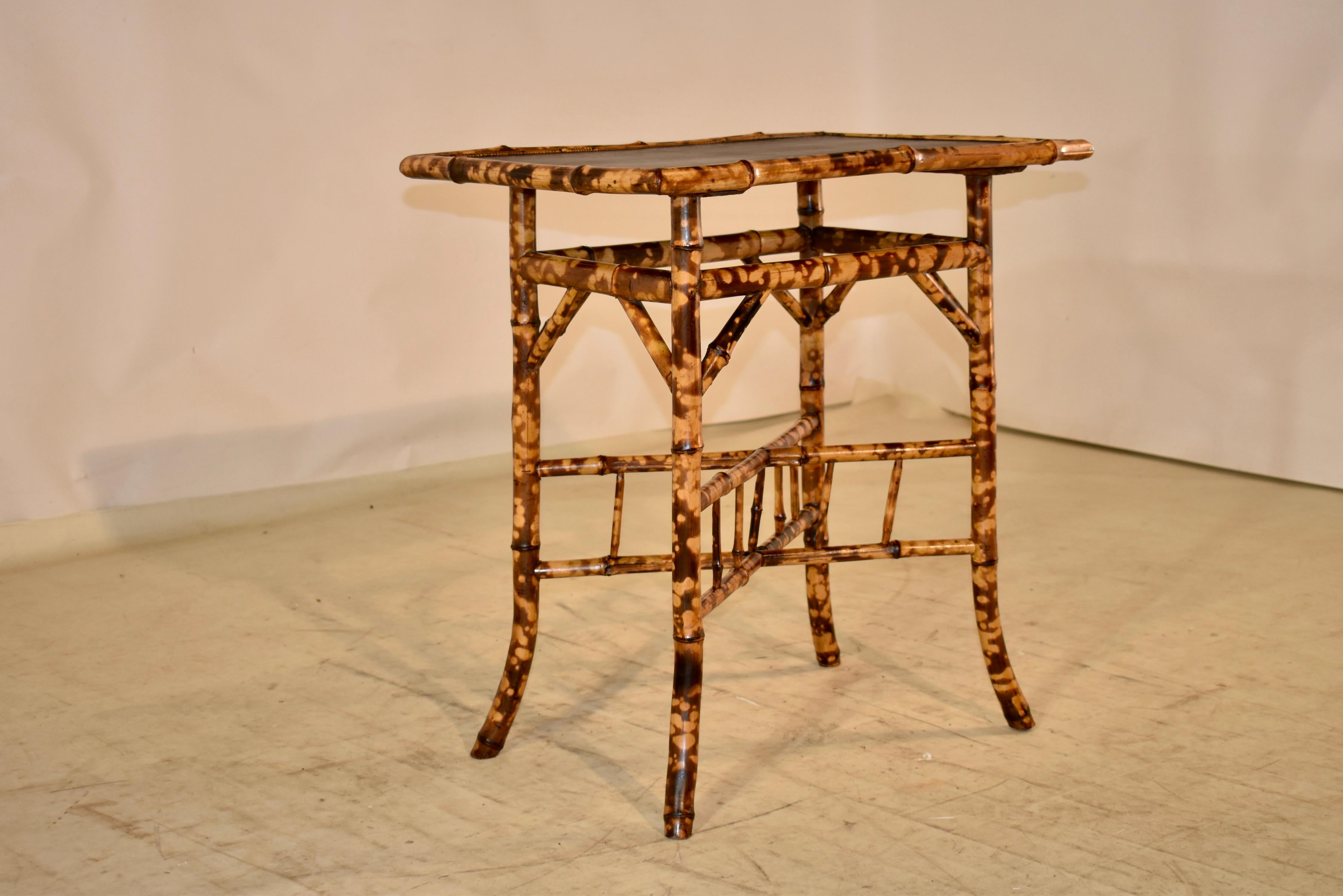 19th Century French Tortoise Bamboo Table In Good Condition In High Point, NC