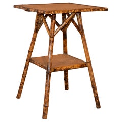 19th Century French Tortoise Bamboo Table