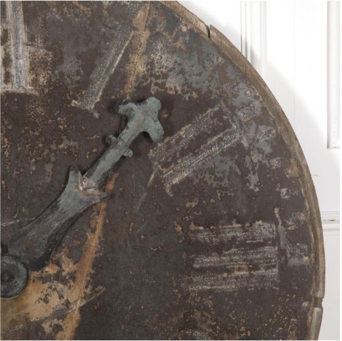 Francese Quadrante di orologio a torre francese del XIX secolo in vendita