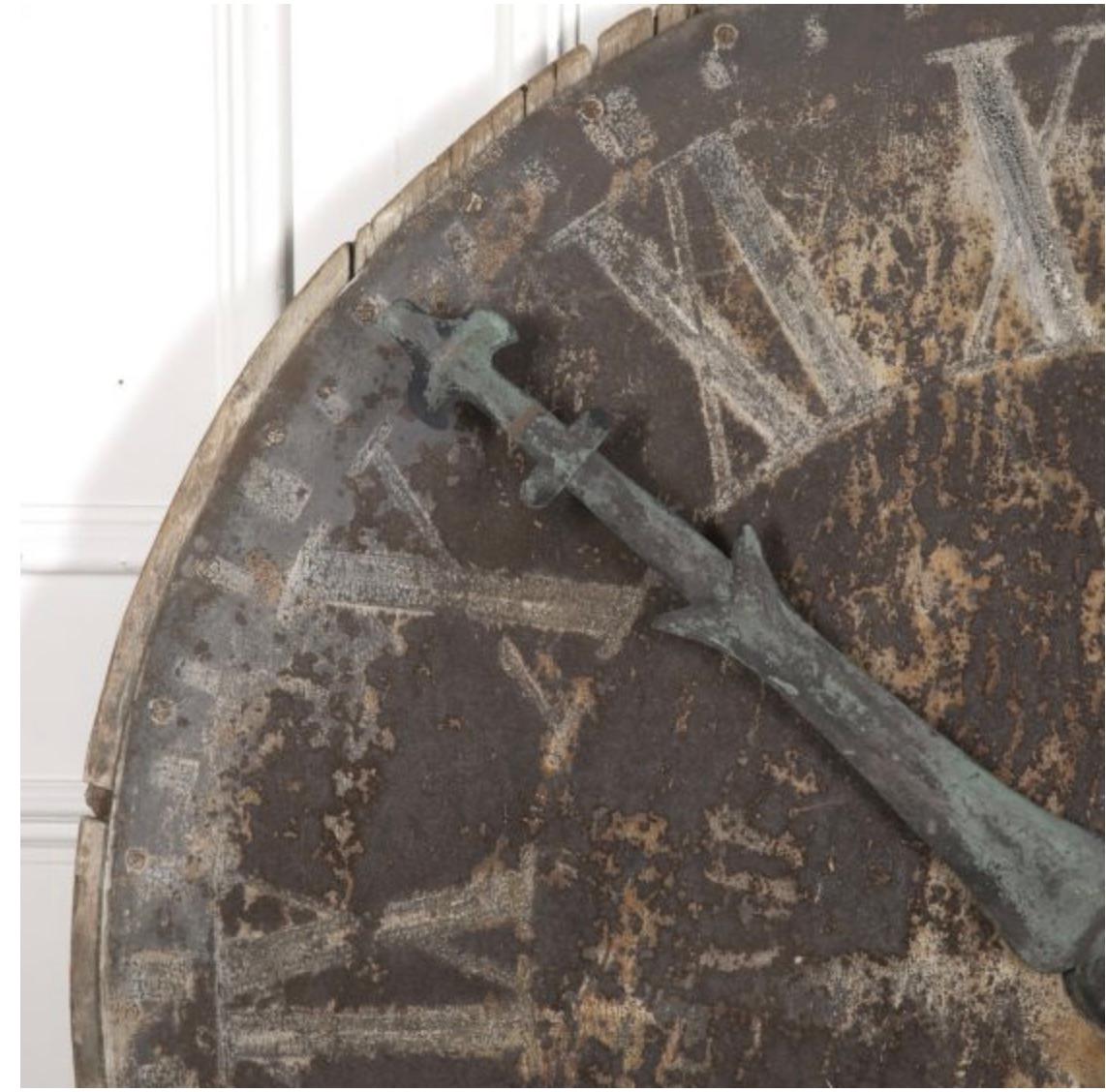 Ferro Quadrante di orologio a torre francese del XIX secolo in vendita