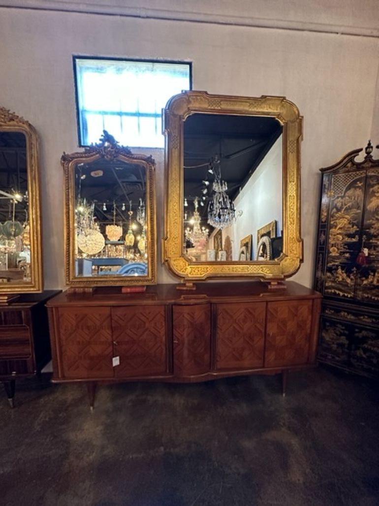 19th Century French Transitional Giltwood Mirror 4
