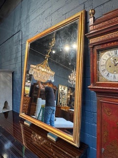 19th Century French Transitional Gold Gilt Mirror