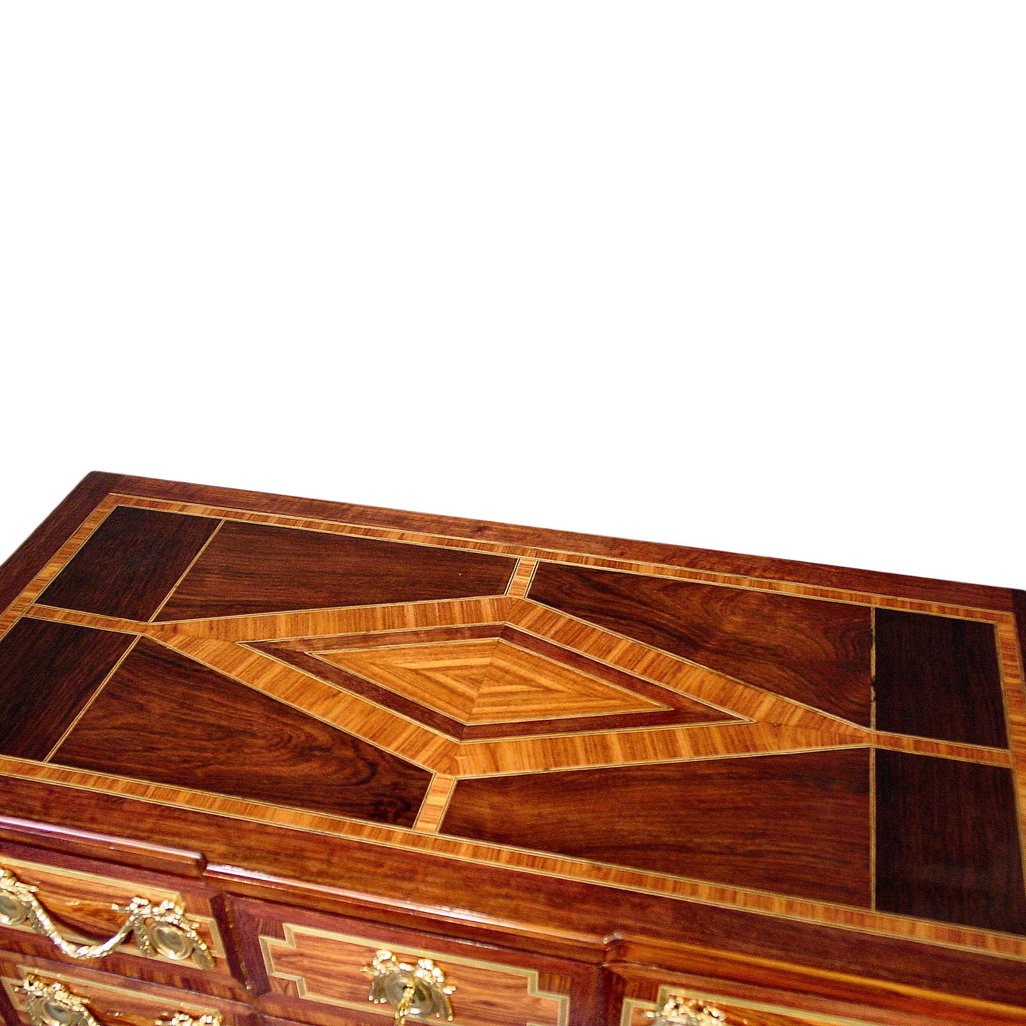 19th Century French Transitional Style Three-Drawer Chest In Excellent Condition In West Palm Beach, FL