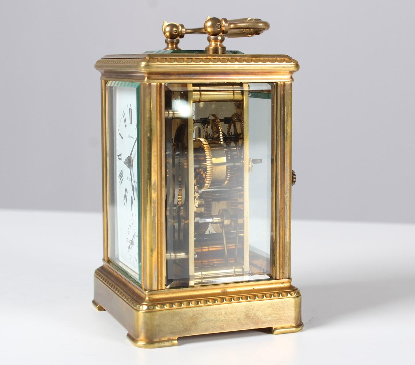 19th Century French Travel Alarm Clock, Signature A.H. Rodanet Paris, circa 1880 2