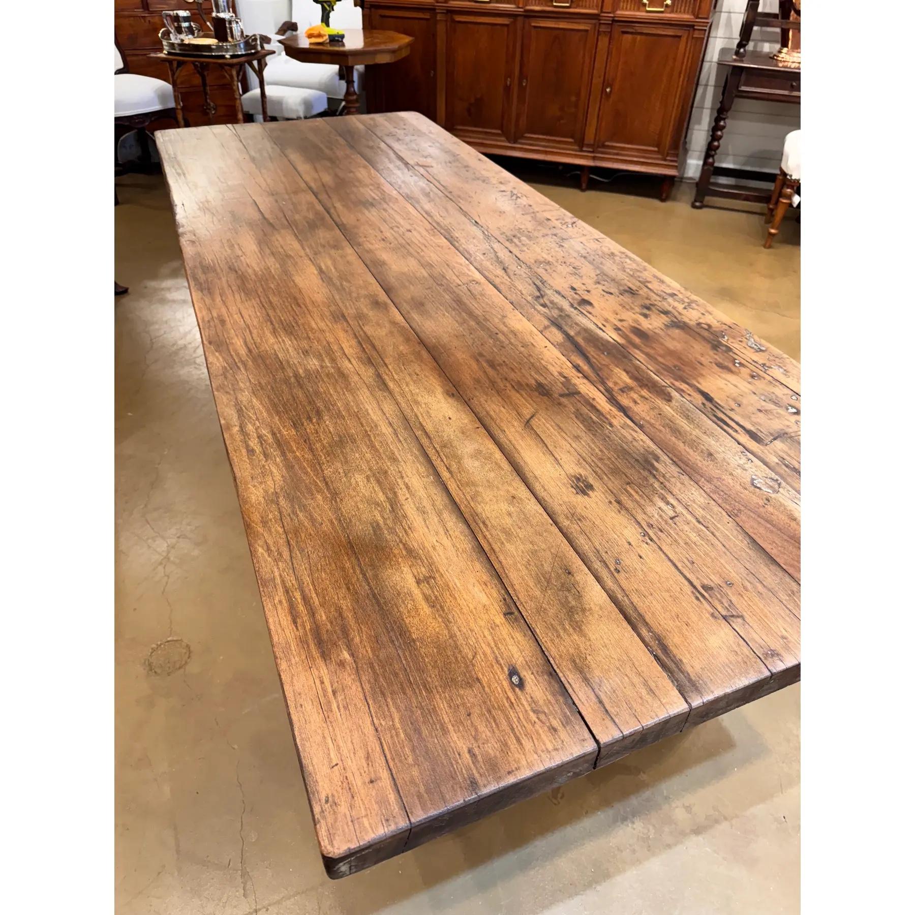 19th Century French Trestle Table In Good Condition For Sale In Nashville, TN