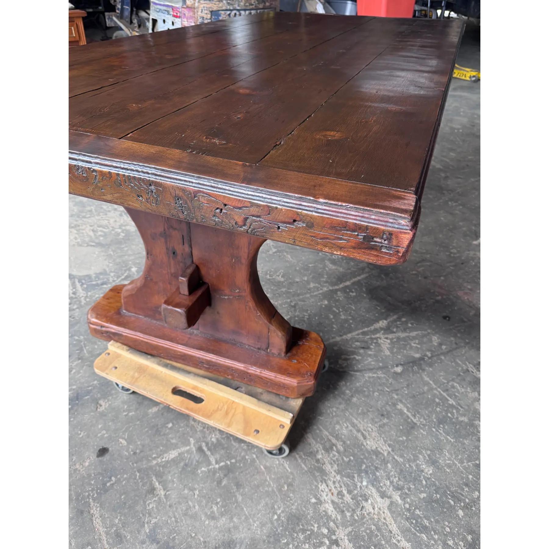 English 19th Century French Trestle Table For Sale
