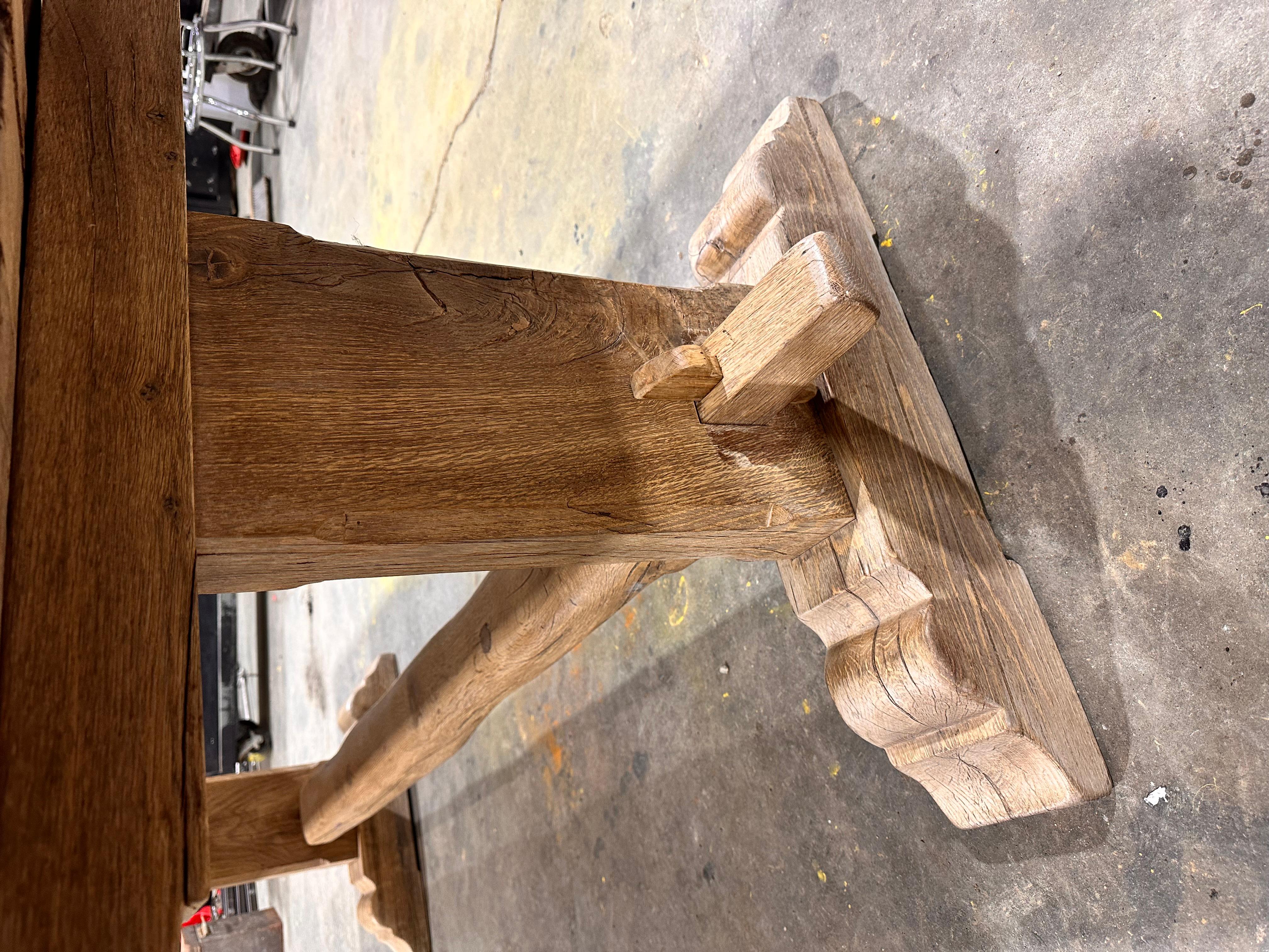 Hardwood 19th Century French Trestle Table For Sale