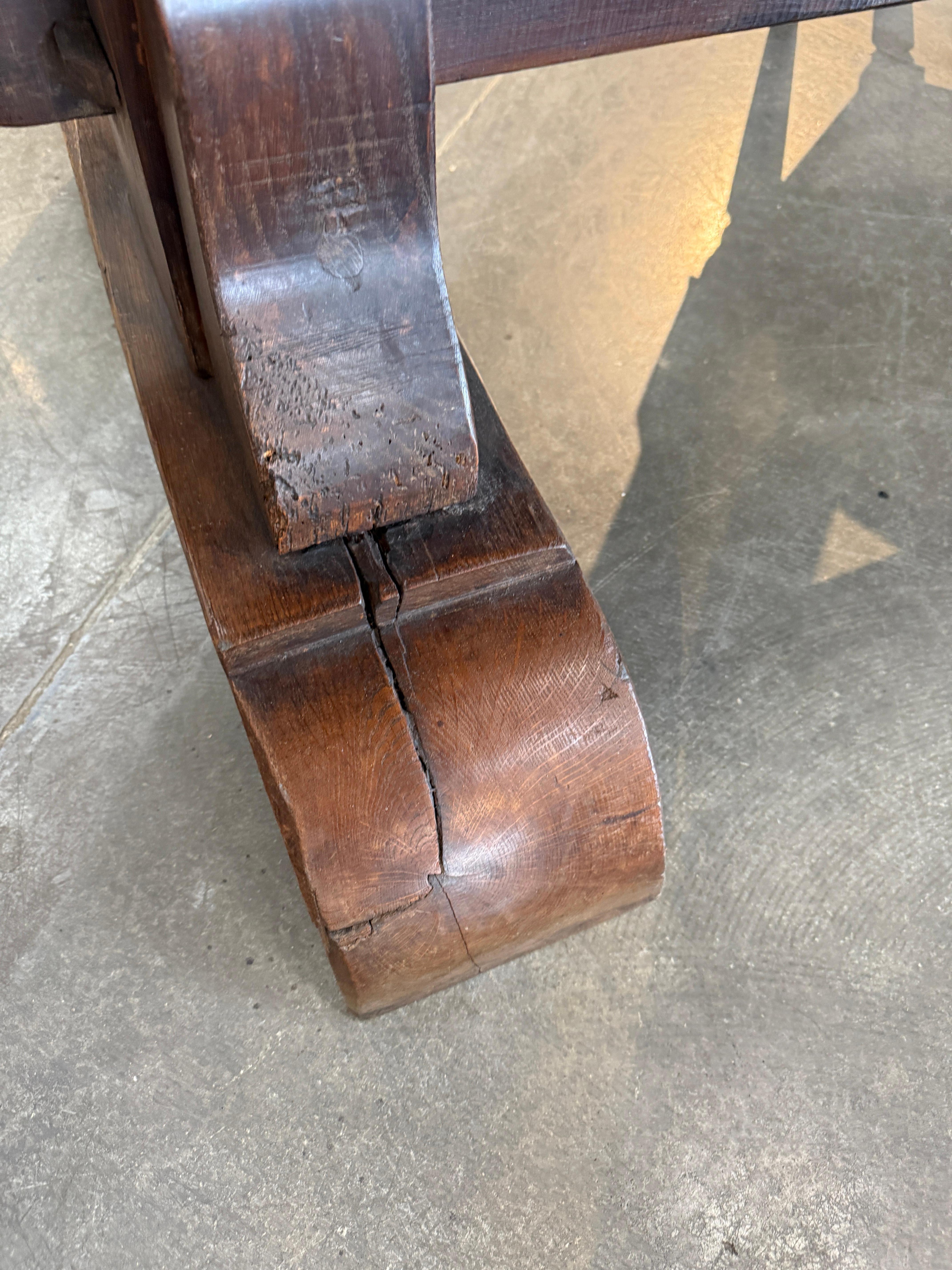 Mesa caballete francesa del siglo XIX en roble en venta 5