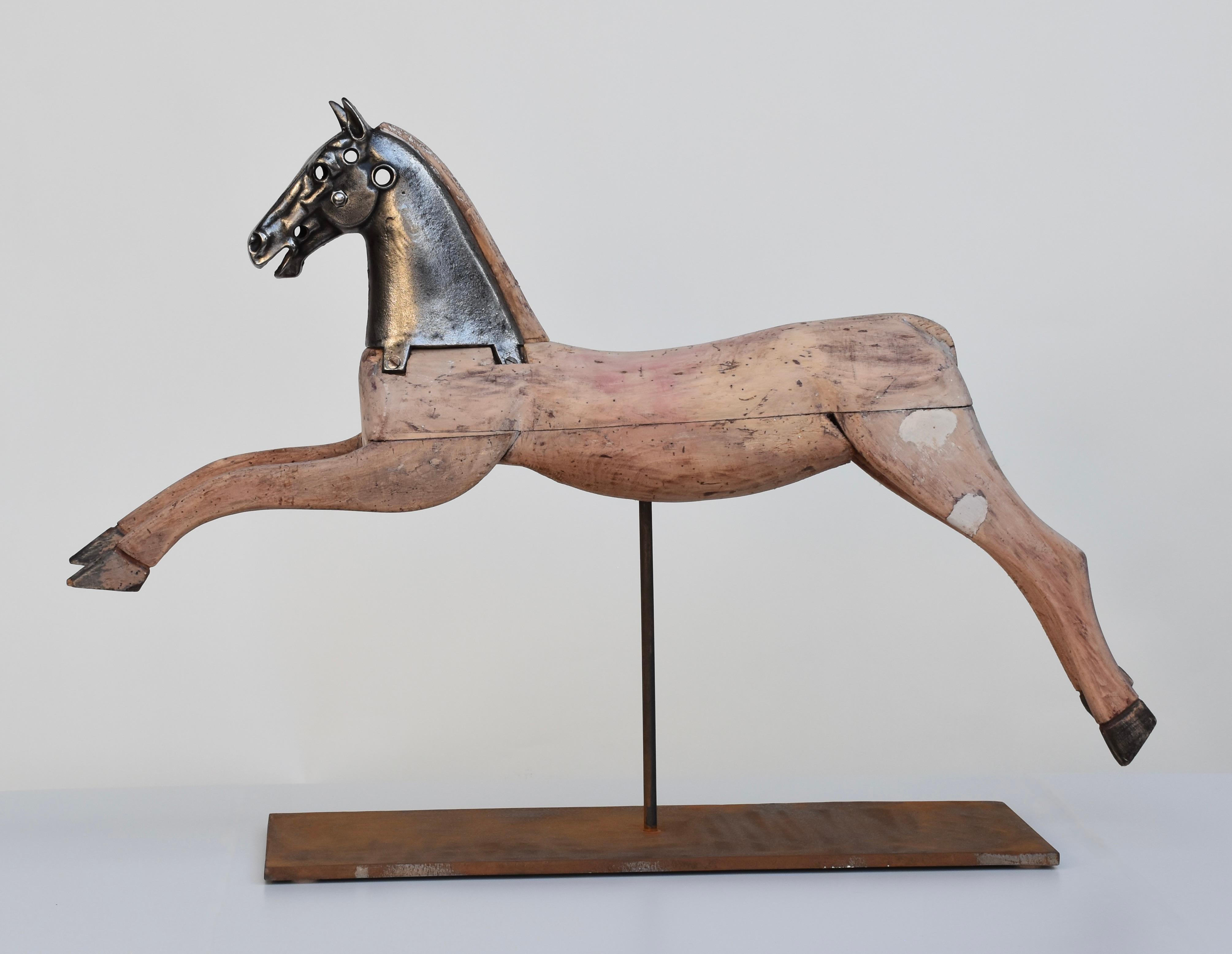 19th Century French Tricycle Horse Sculpture in a Stand For Sale 6
