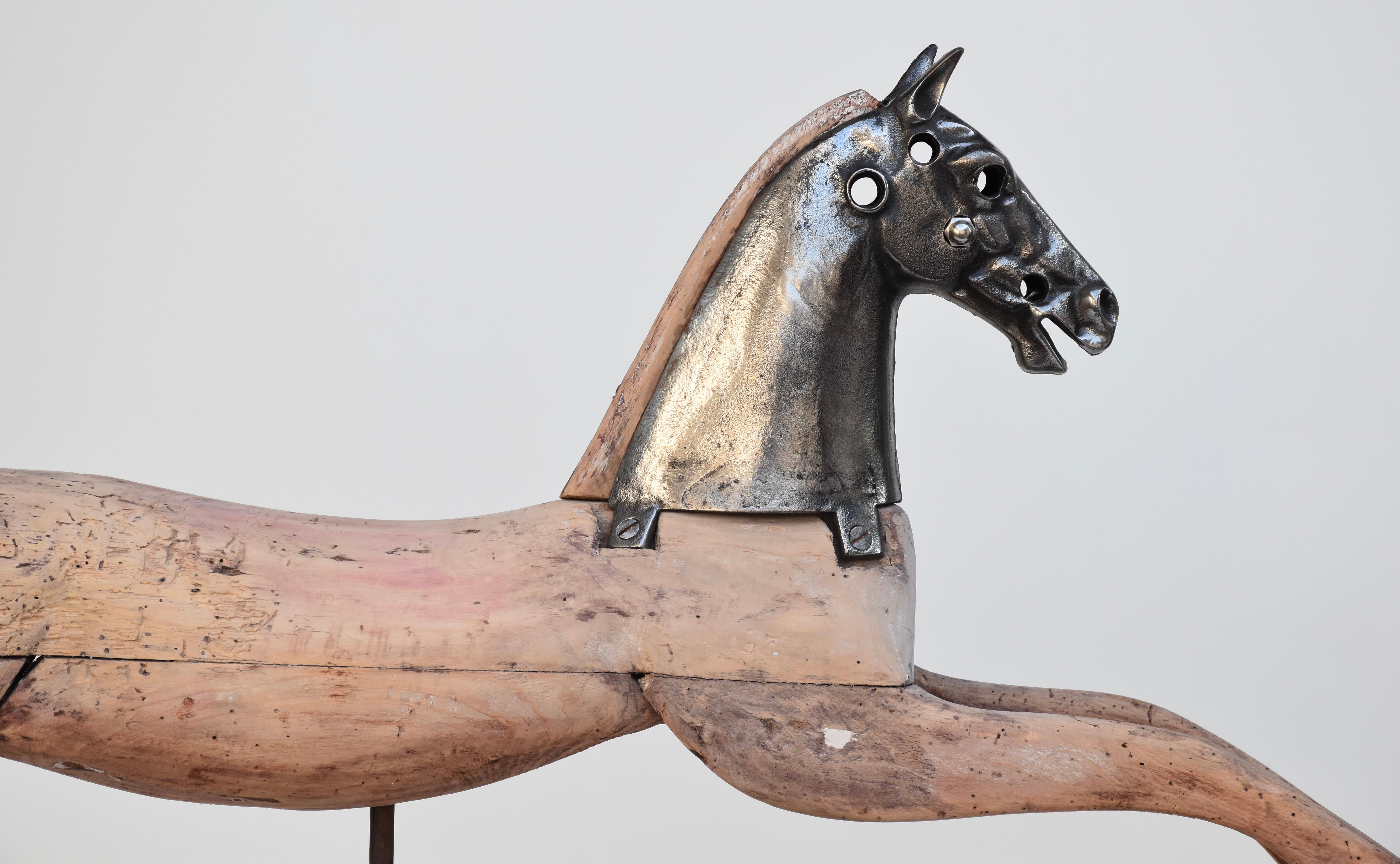 19th Century French Tricycle Horse Sculpture in a Stand For Sale 1
