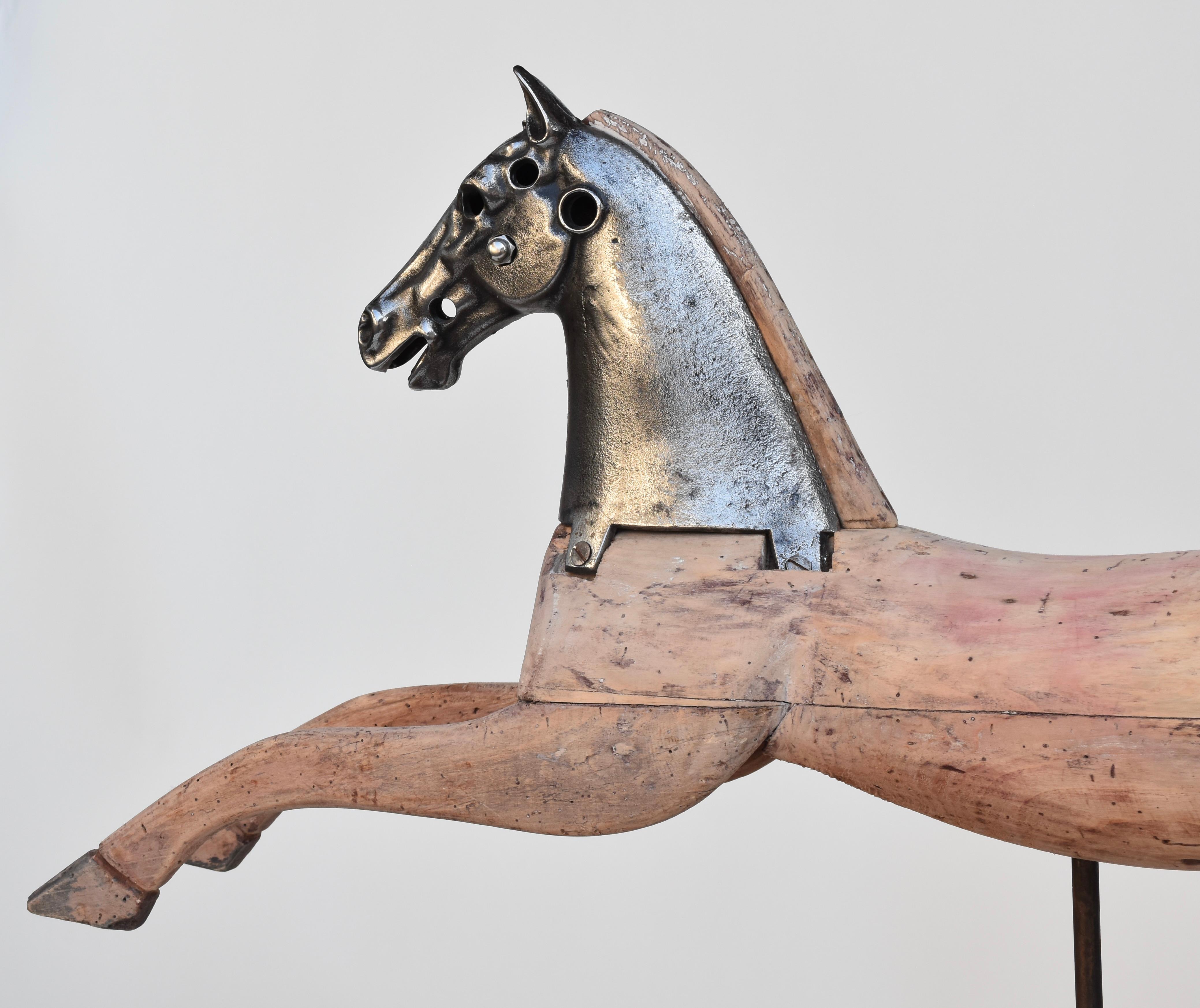 19th Century French Tricycle Horse Sculpture in a Stand For Sale 5