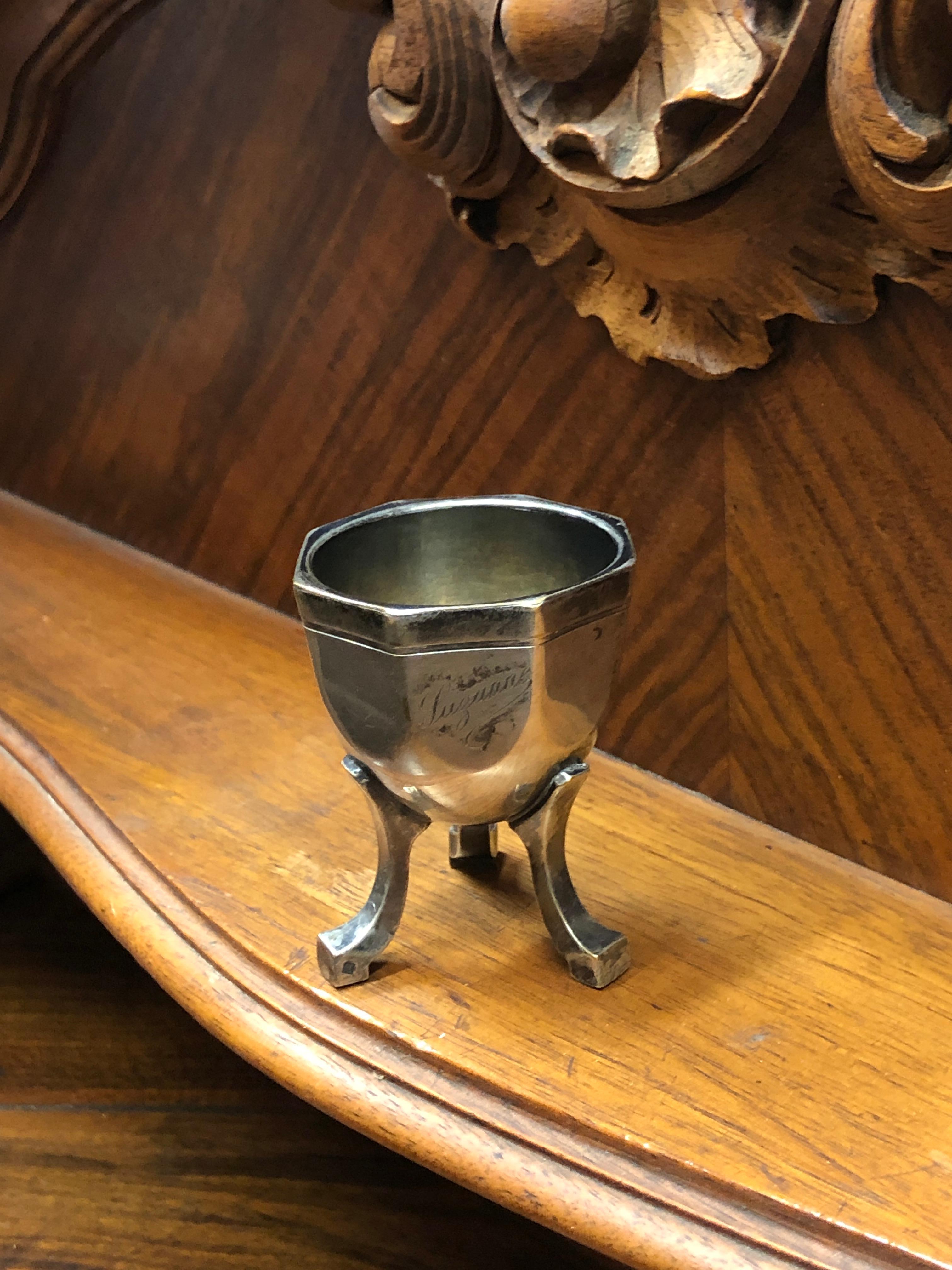 silver egg cups antique