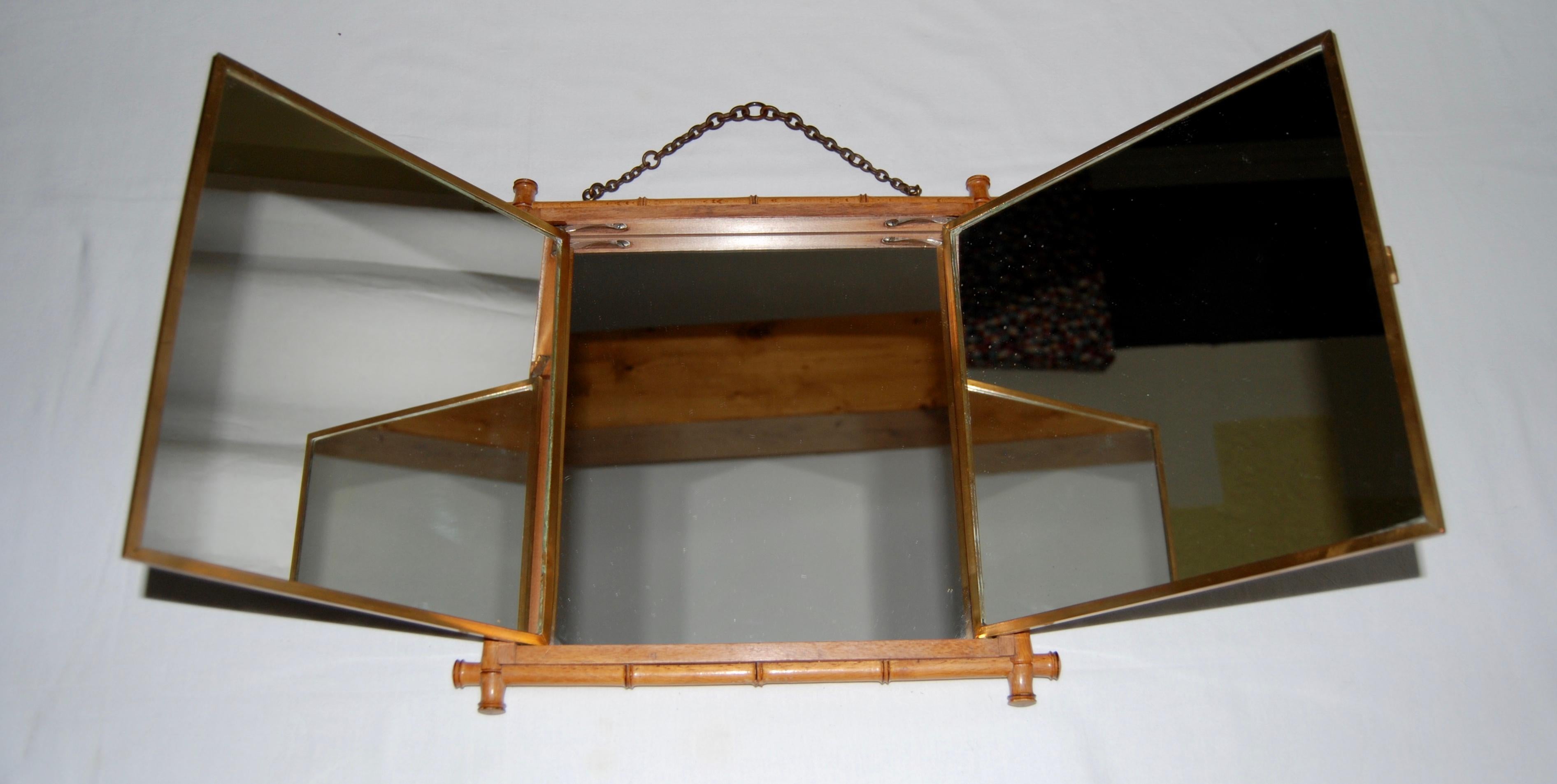 19th Century French Triptych Mirror 5