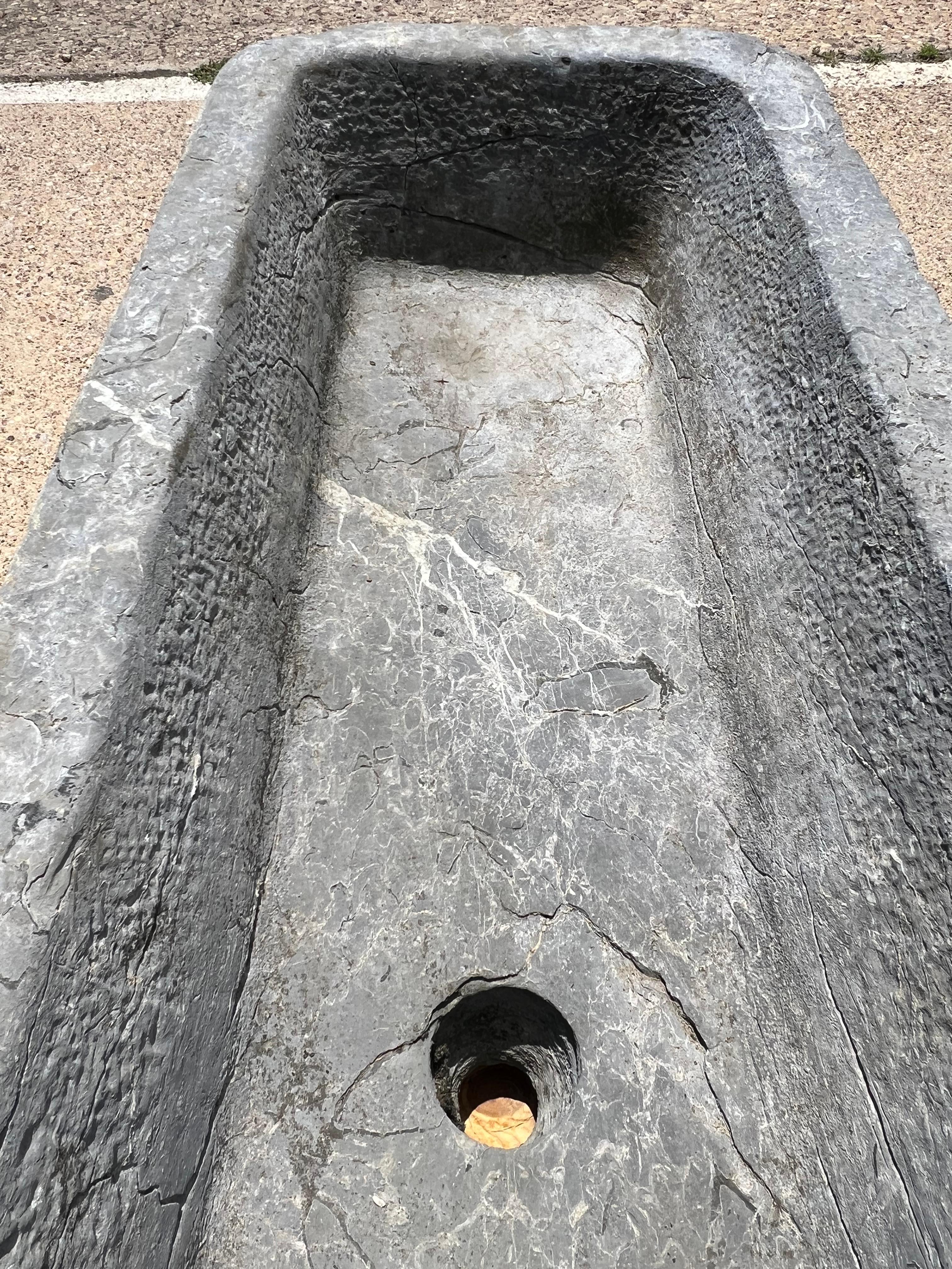 Abreuvoir français du 19ème siècle en rare A Stone bleue des Pyrénées en vente 1