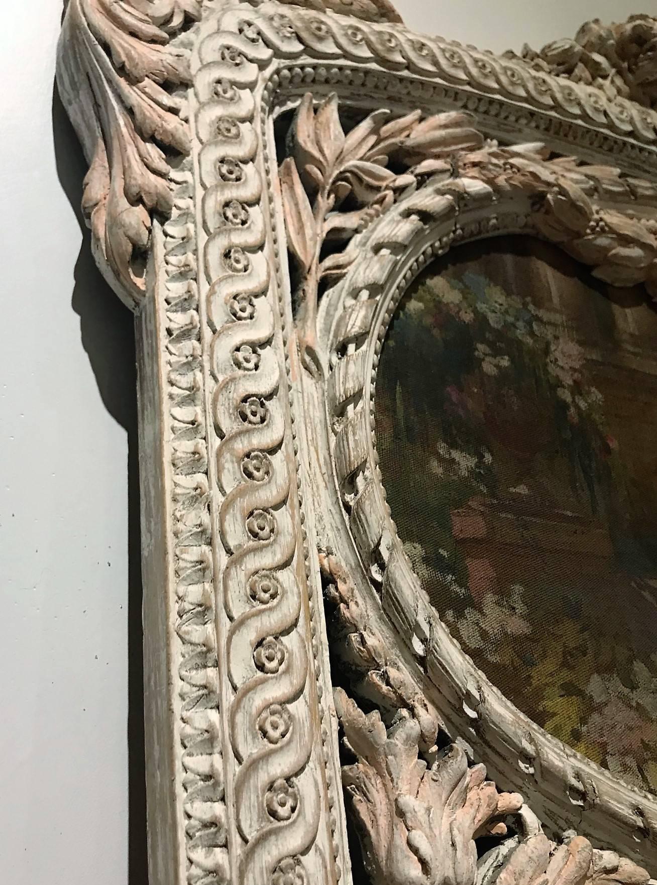 19th Century French Trumeau Mirror In Good Condition In Dallas, TX