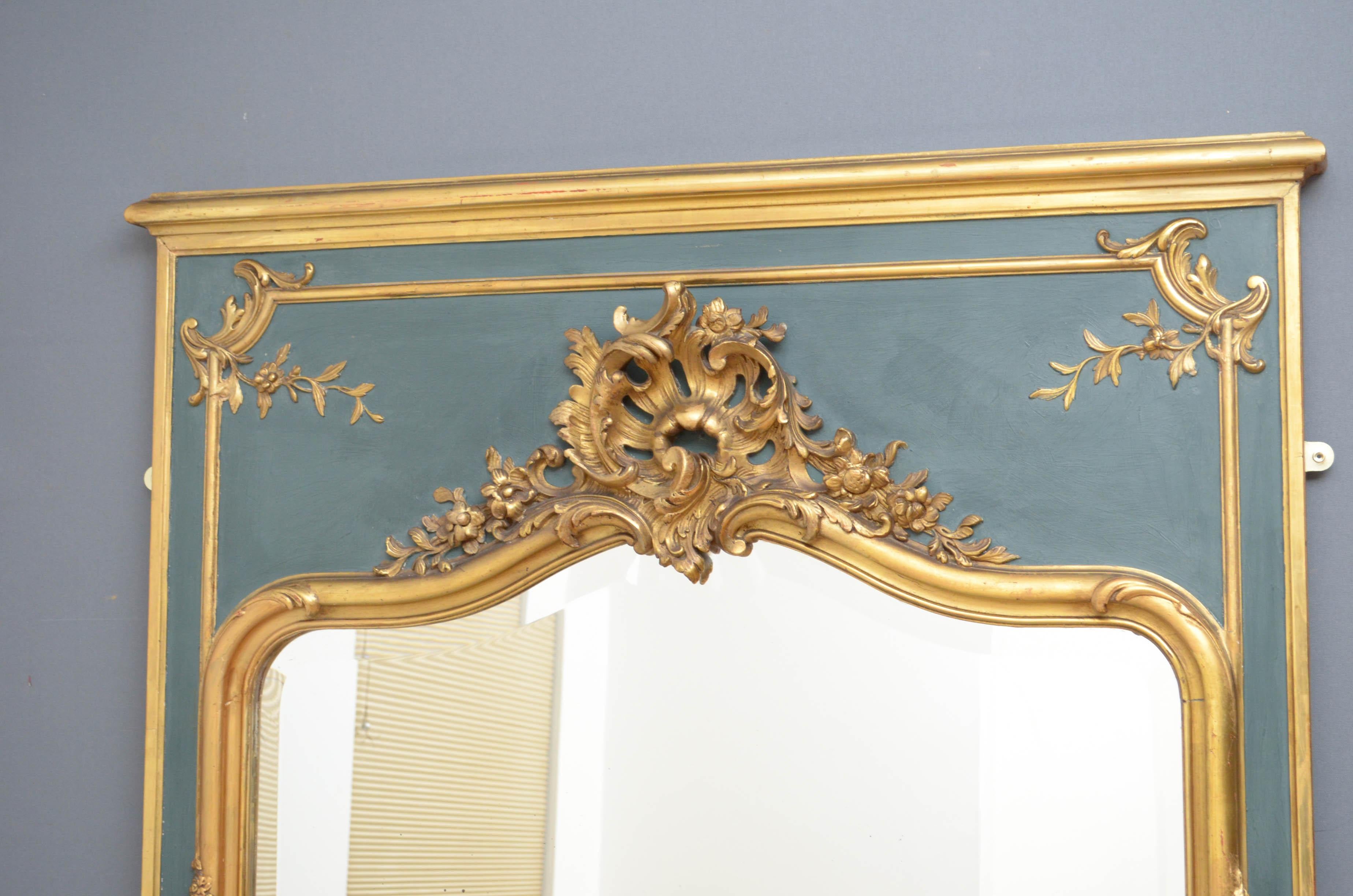 19th Century French Trumeau Mirror 1