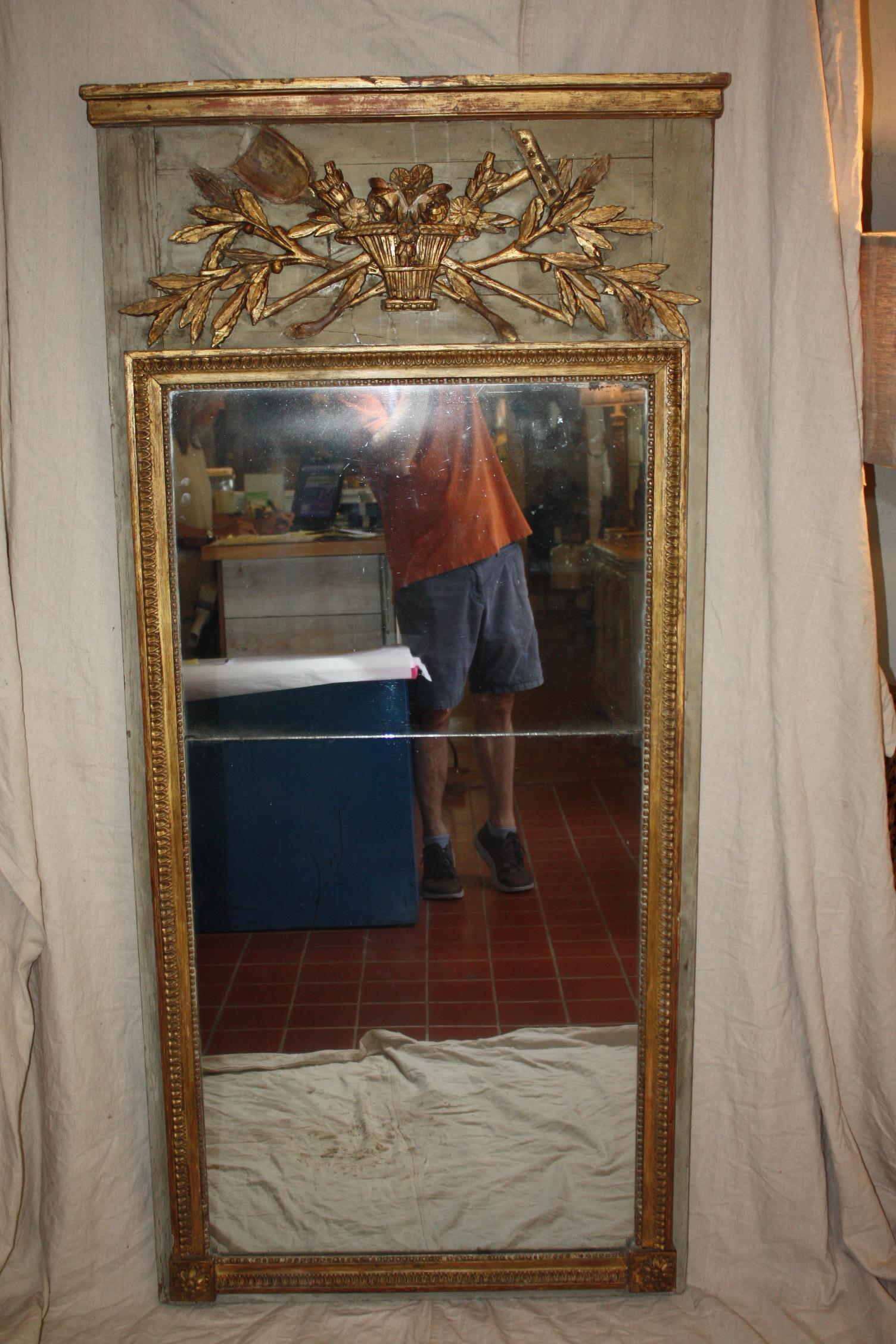 19th Century French Trumeau Mirror 4
