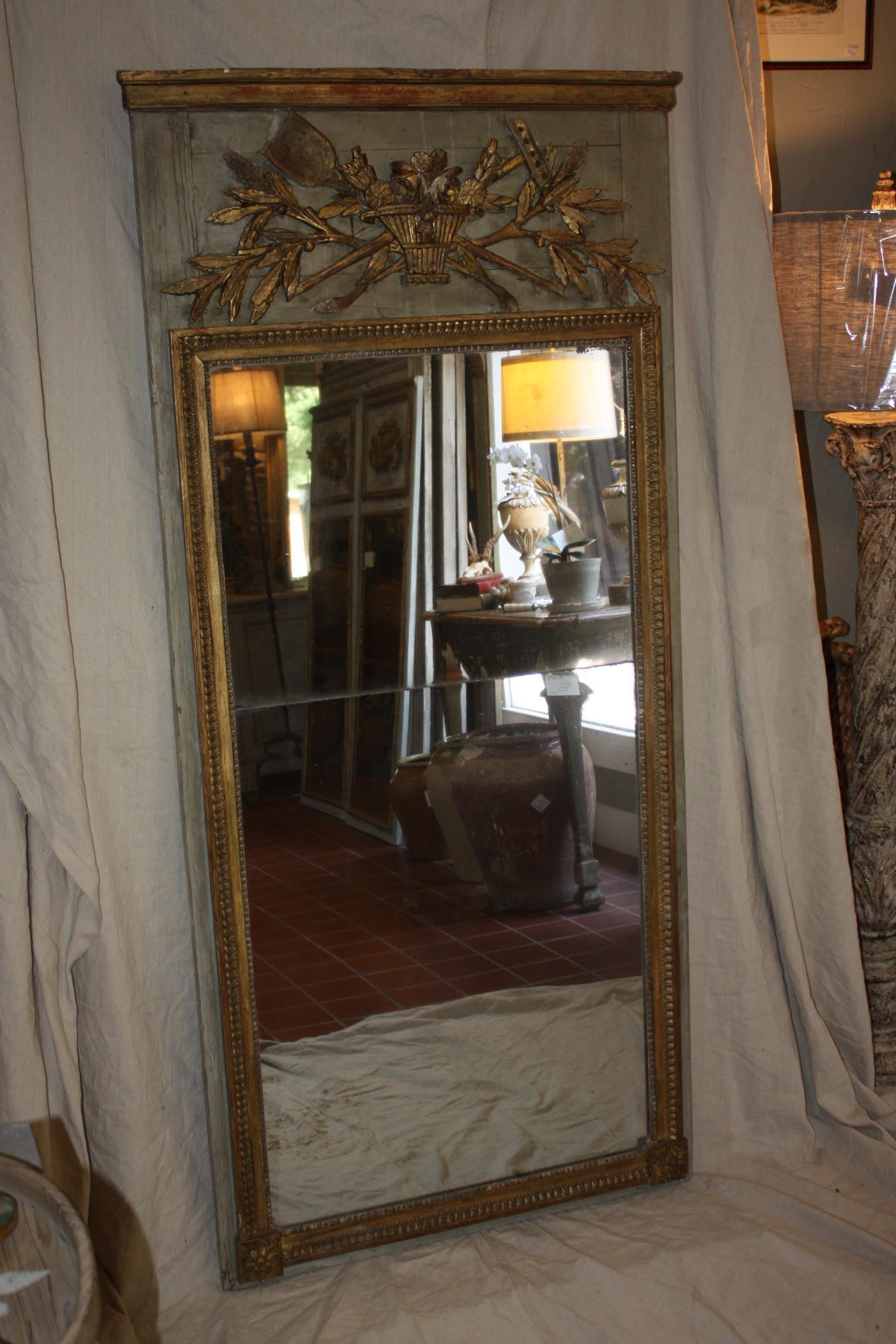 19th Century French Trumeau Mirror 5