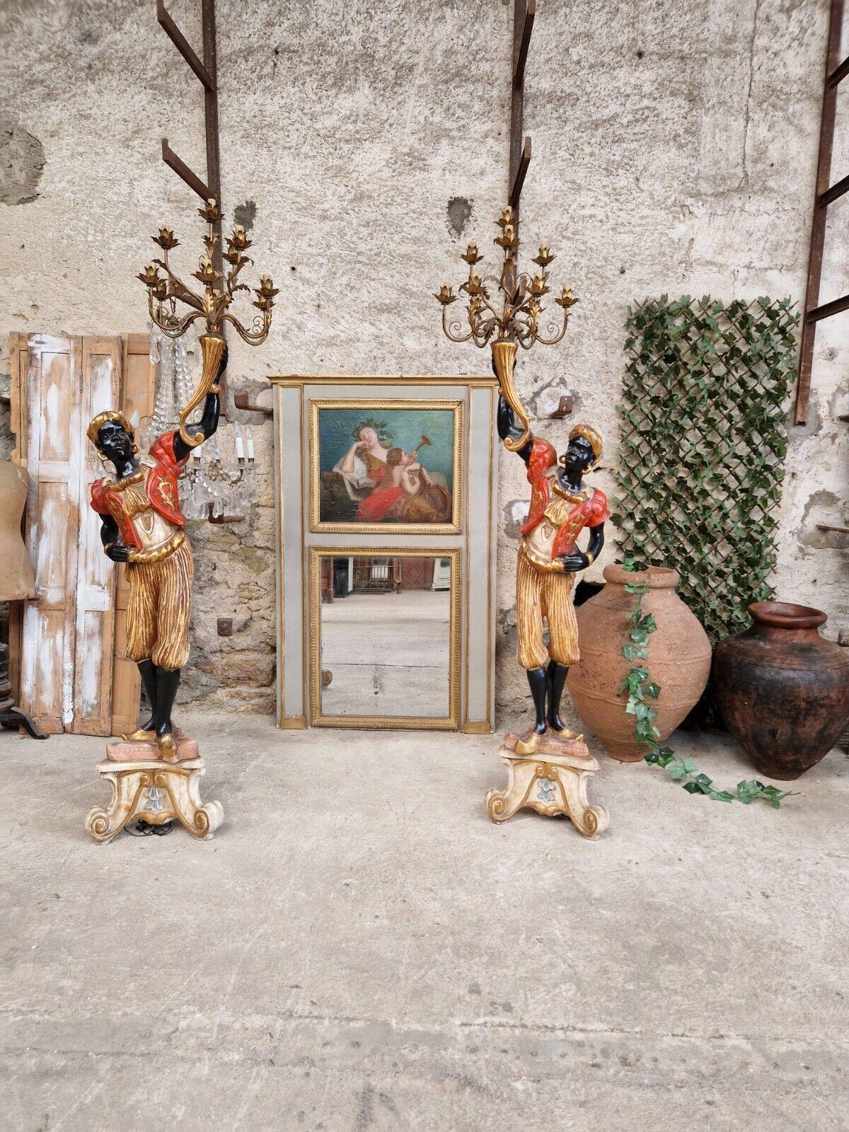 19. Jahrhundert handbemalter französischer Trumeau-Spiegel im Louis XVI-Stil (Louis XVI.) im Angebot