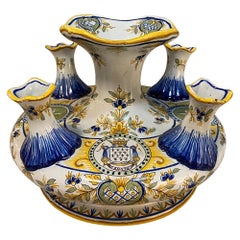 Antique 19th Century French Tulip Vase from Rouen