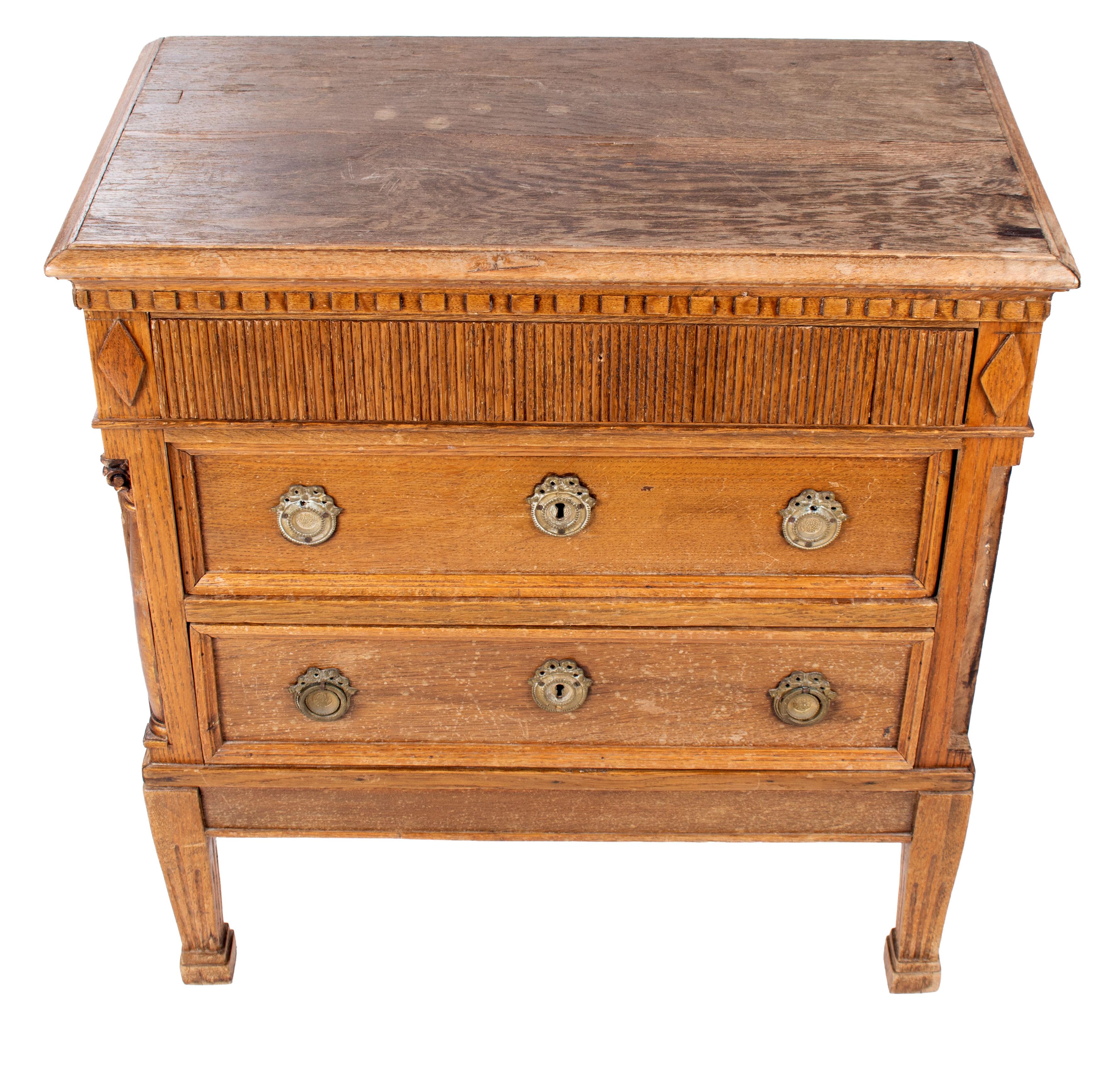 19th Century French Two-Drawer Chest 2